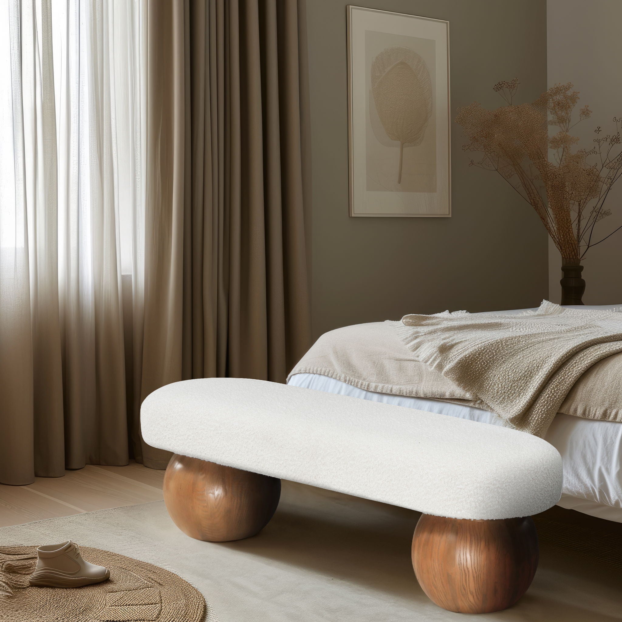 Bowie - Bench - Dark Brown Legs