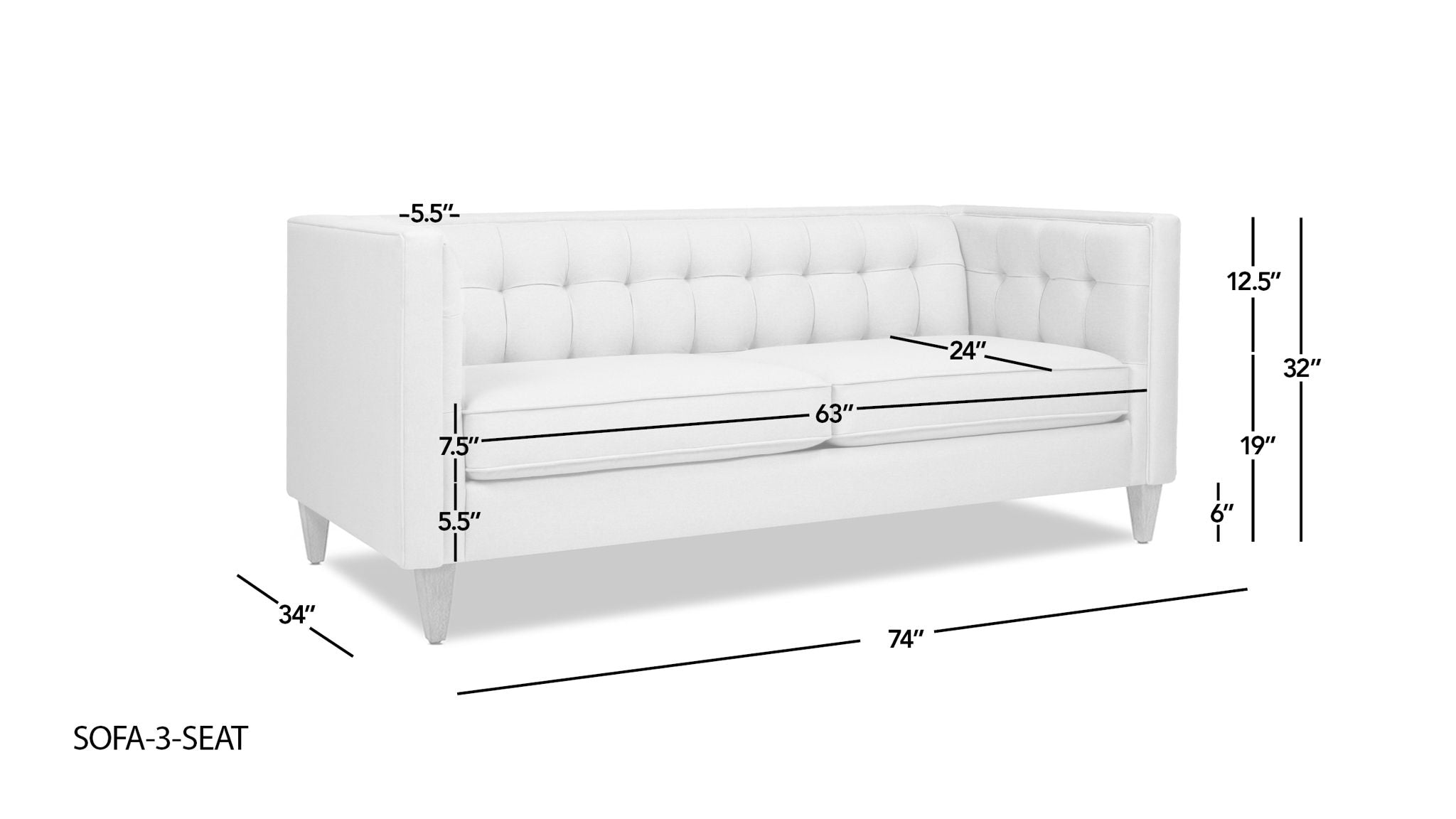 James - Modern Tuxedo Sofa