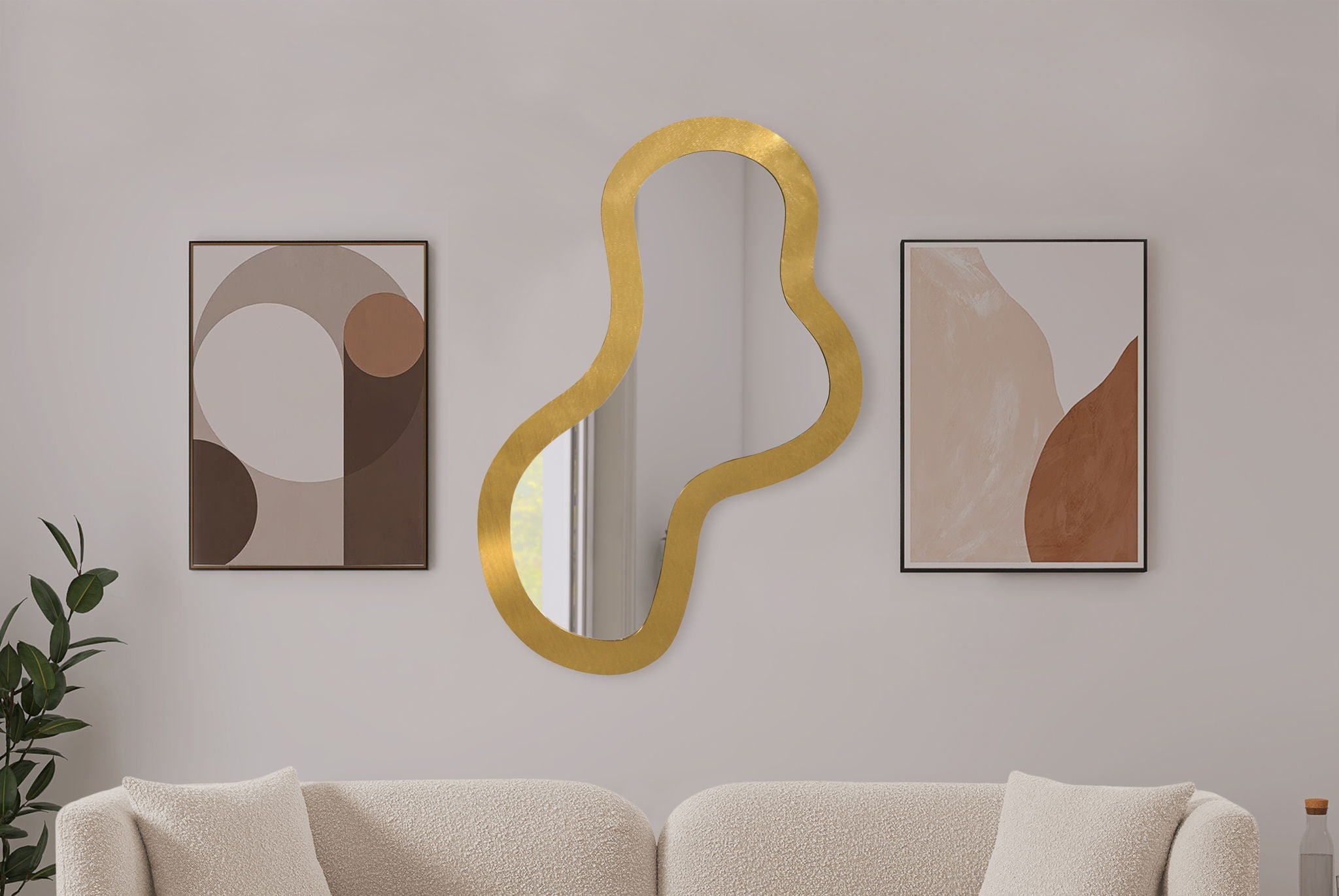 Oblique - Metal Frame Mirror