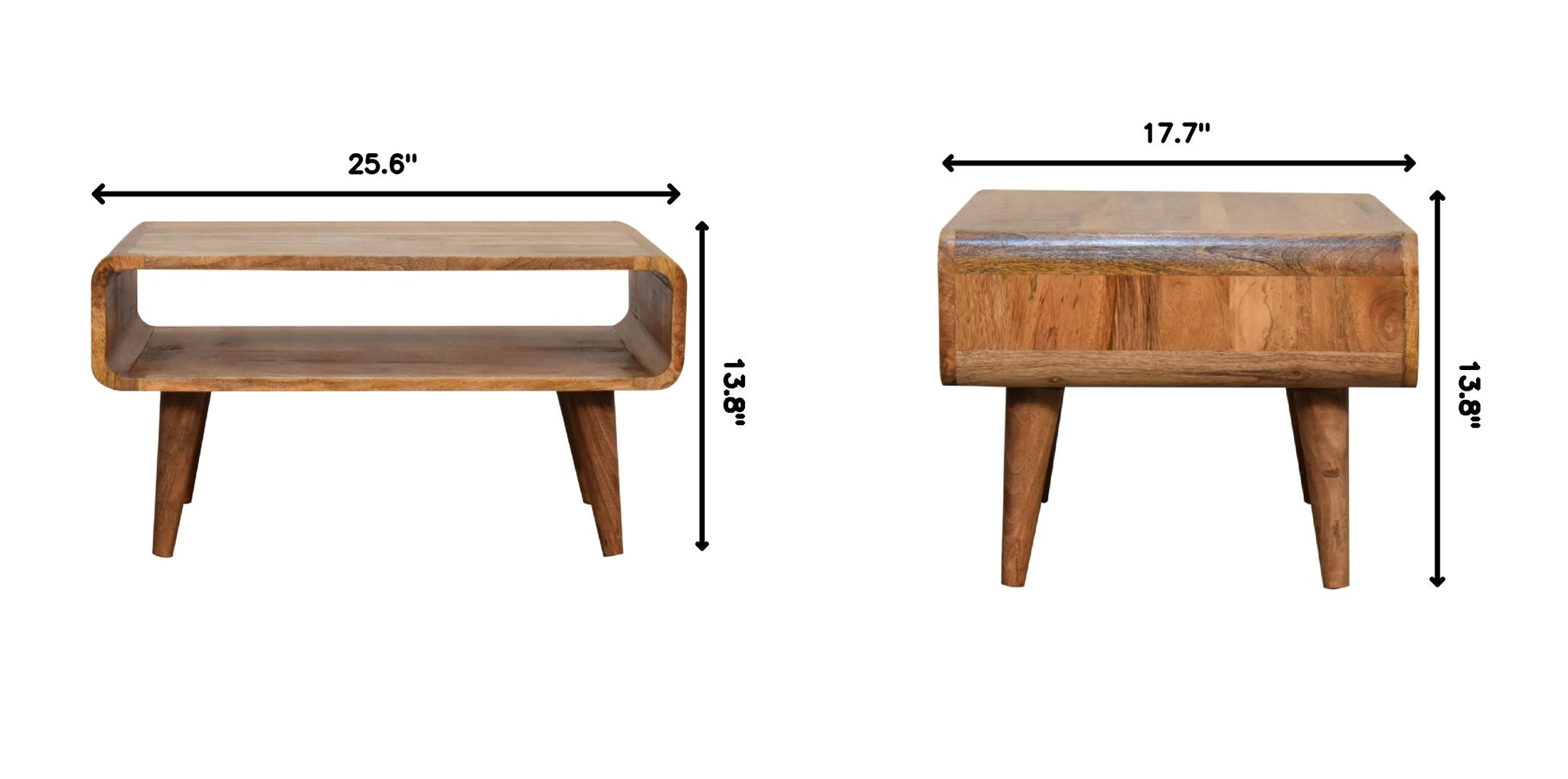 Solid Wood Open Media Unit
