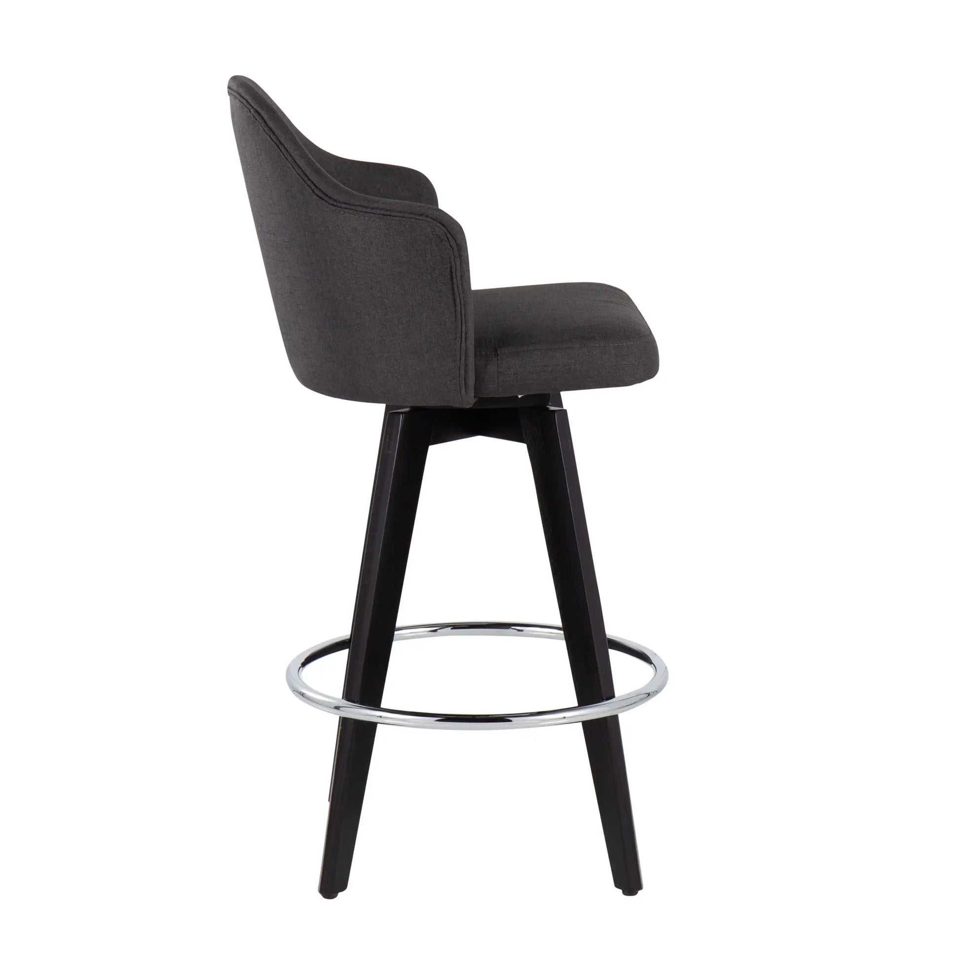 Ahoy - Contemporary Fixed Height Counter Stool With Round Footrest (Set of 2) - Best Buy Furniture