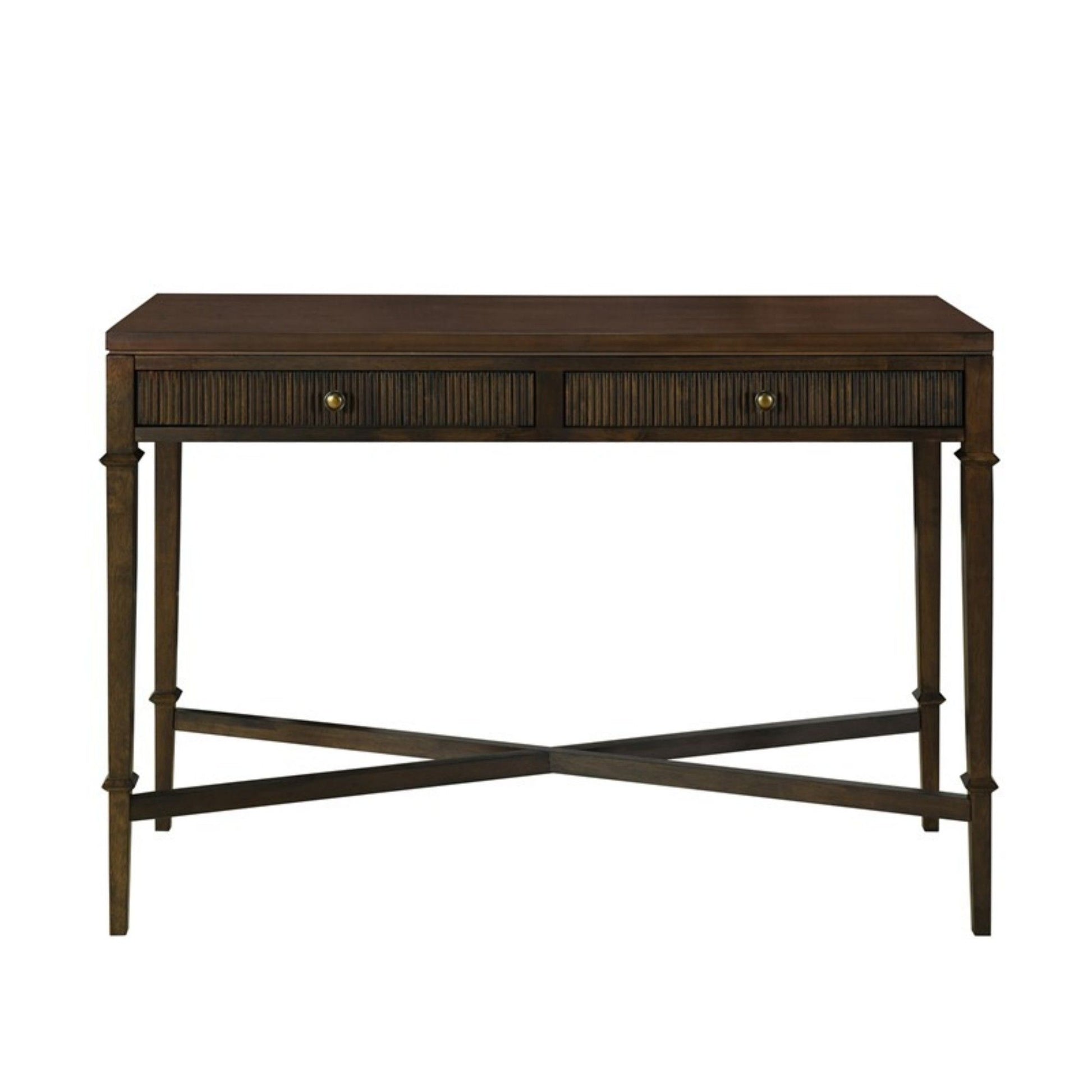 Fluted - 2 Drawer Storage Console Table - Brown - Best Buy Furniture