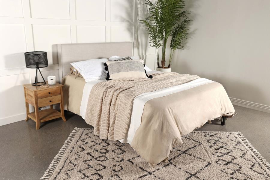 Kosmo - Upholstered Queen / Full Panel Headboard - Sand