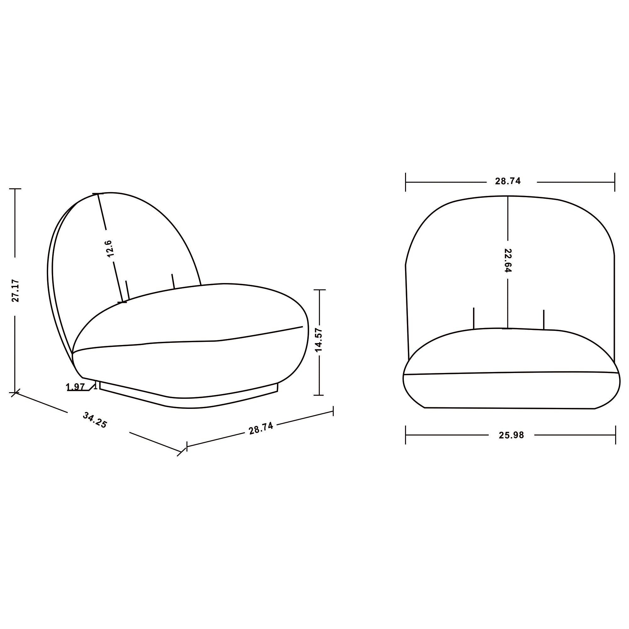 Edina - Lounge Accent Chair - White