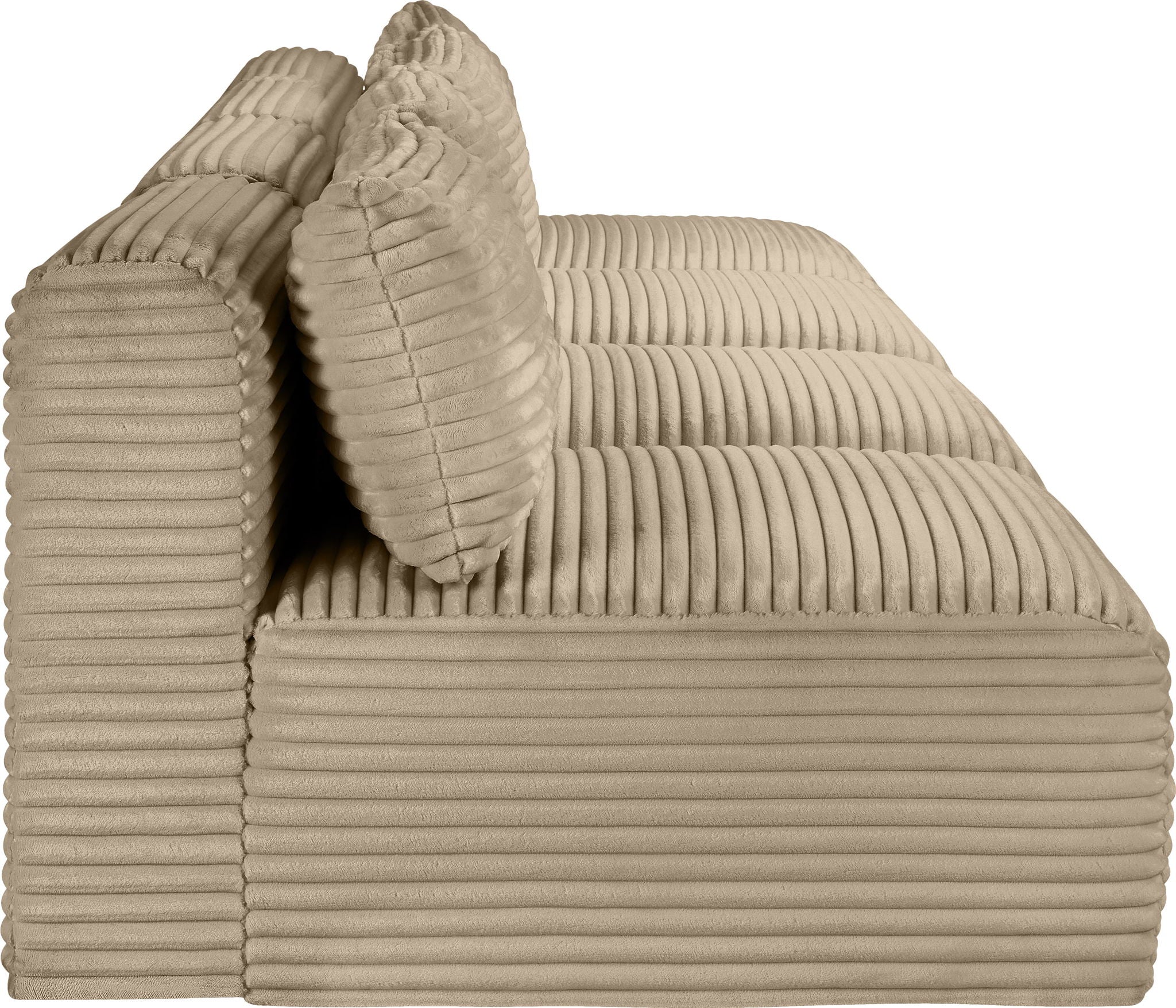 Shaggy - Fabric 4 Seat Modular Armless Sofa