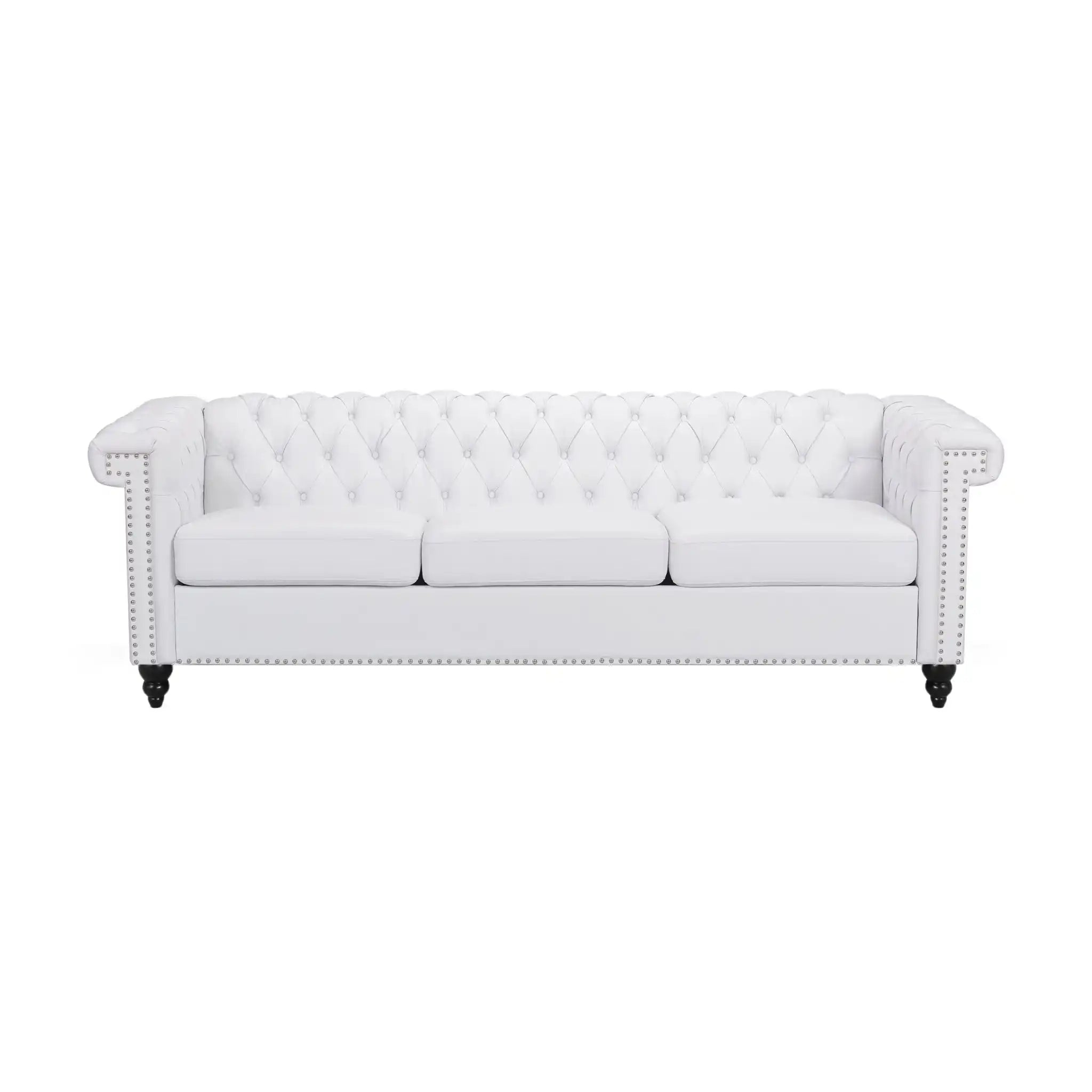 Chesterfield Style 3 Seater Sofa With Deep Button Tufting