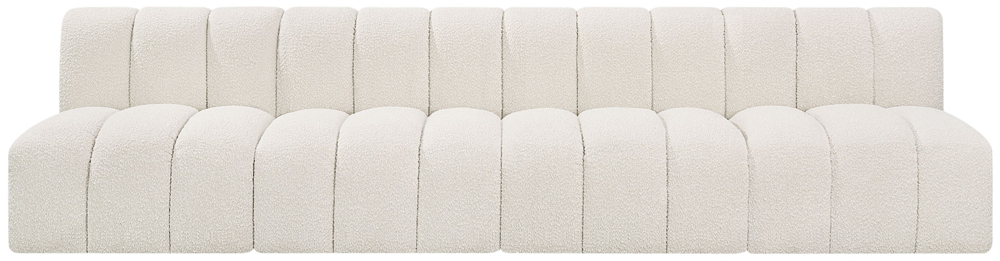 Arc - Boucle Fabric 4 Seats Modular Sofa