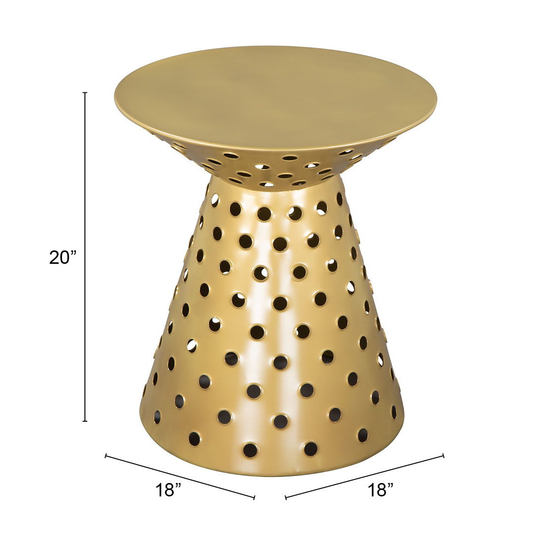 Proton - Side Table - Gold
