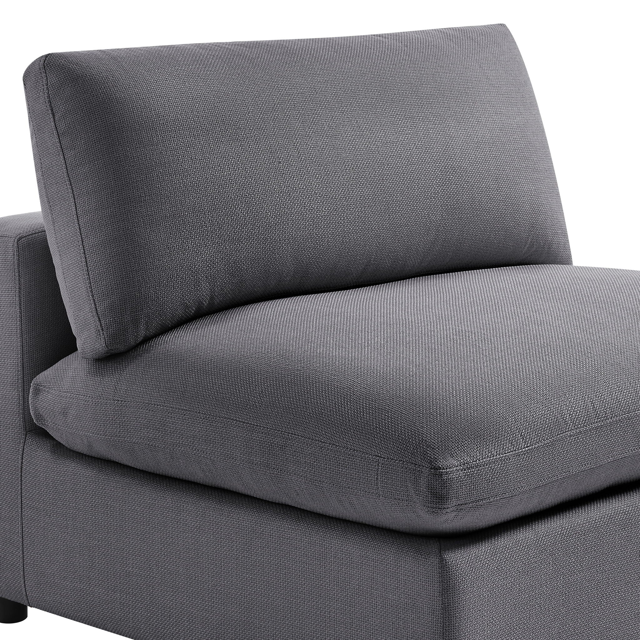 Cassandra - Armless Slipper Chair - Charcoal Gray