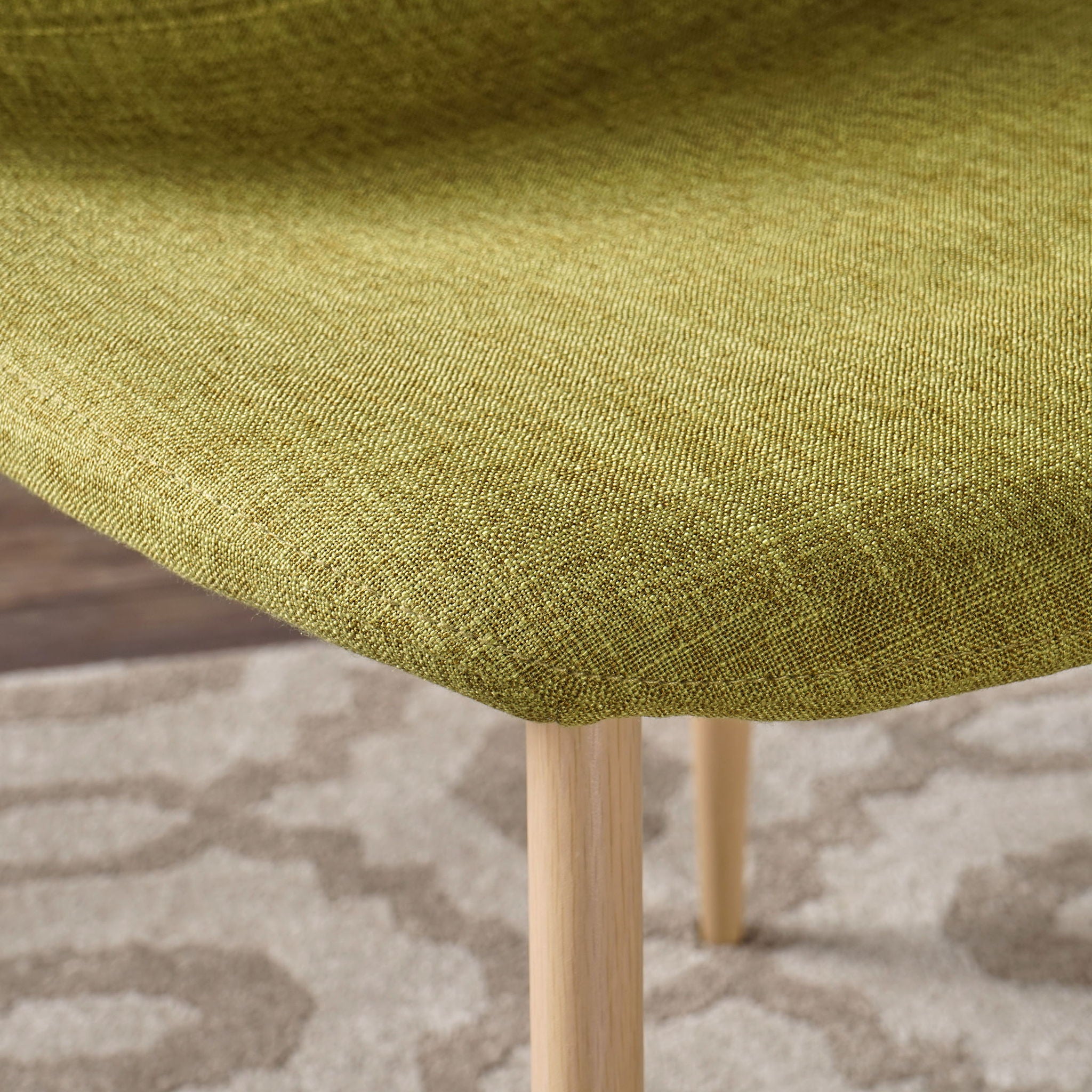 Modern Minimalist Fabric Dining Chair With Iron Legs