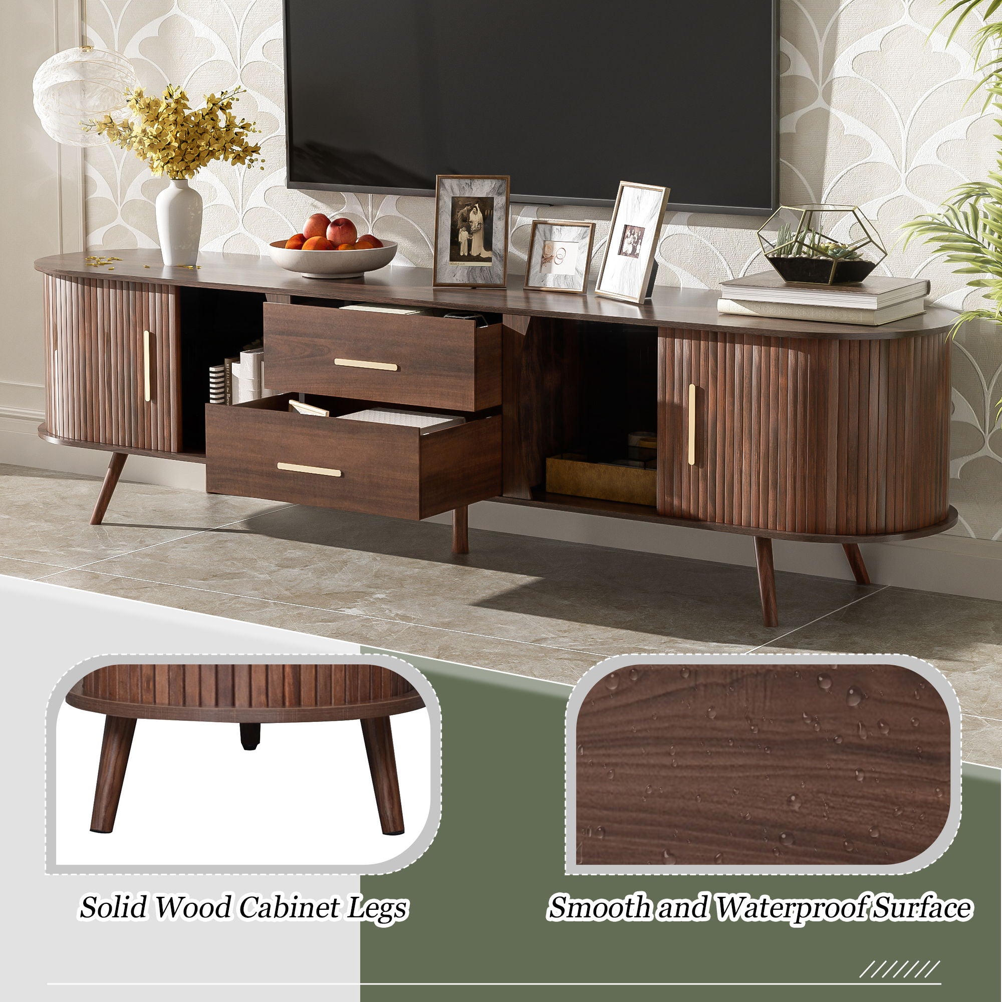 TV Stand, Entertainment Center With Storage