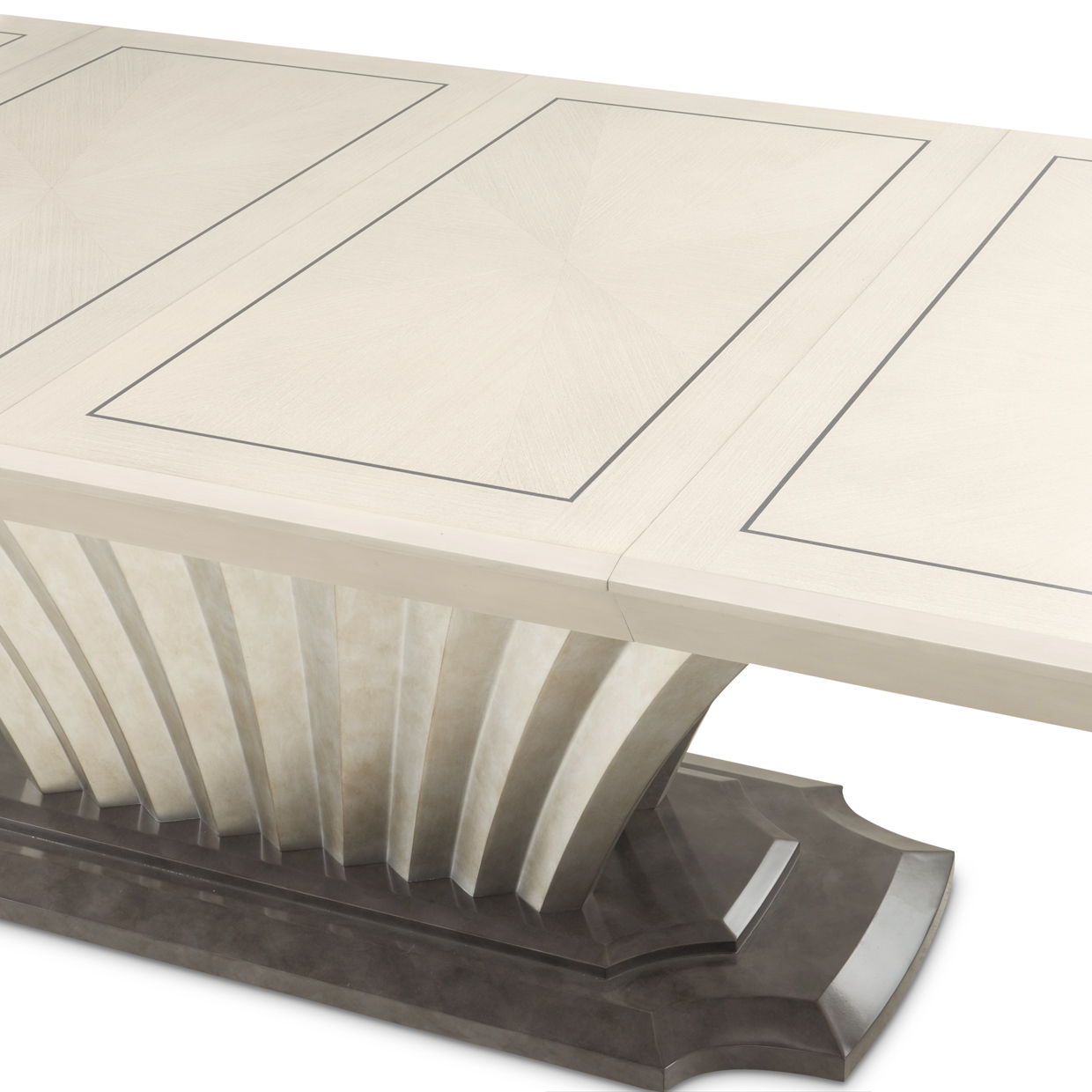Fantosini - Pedestal Dining Table - Silver Mist - Best Buy Furniture