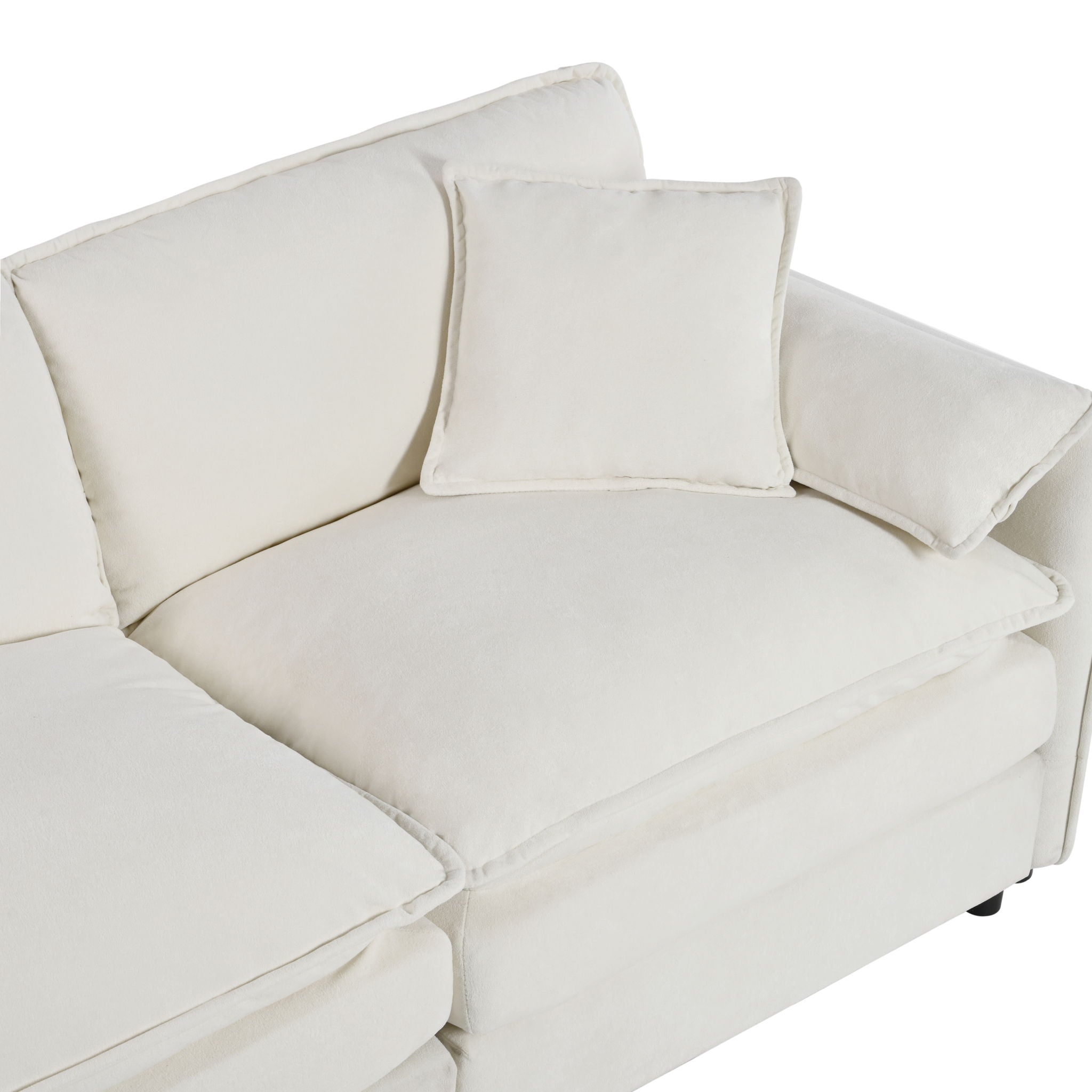 Modern Chenille Oversized Accent Chair, Comfy Single Sofa With Large Seat (Set of 2)