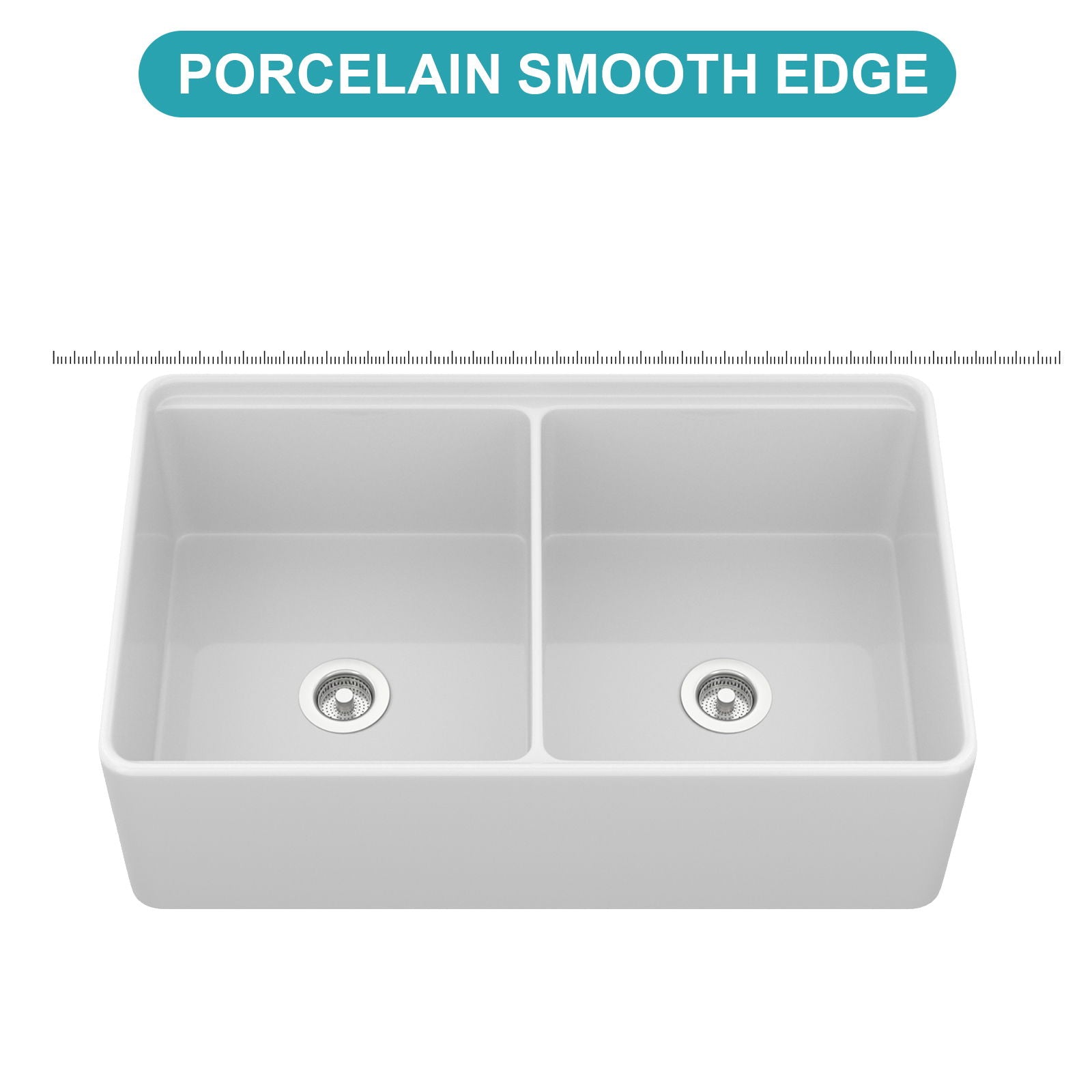 Double Bowl Sink Workstation - White