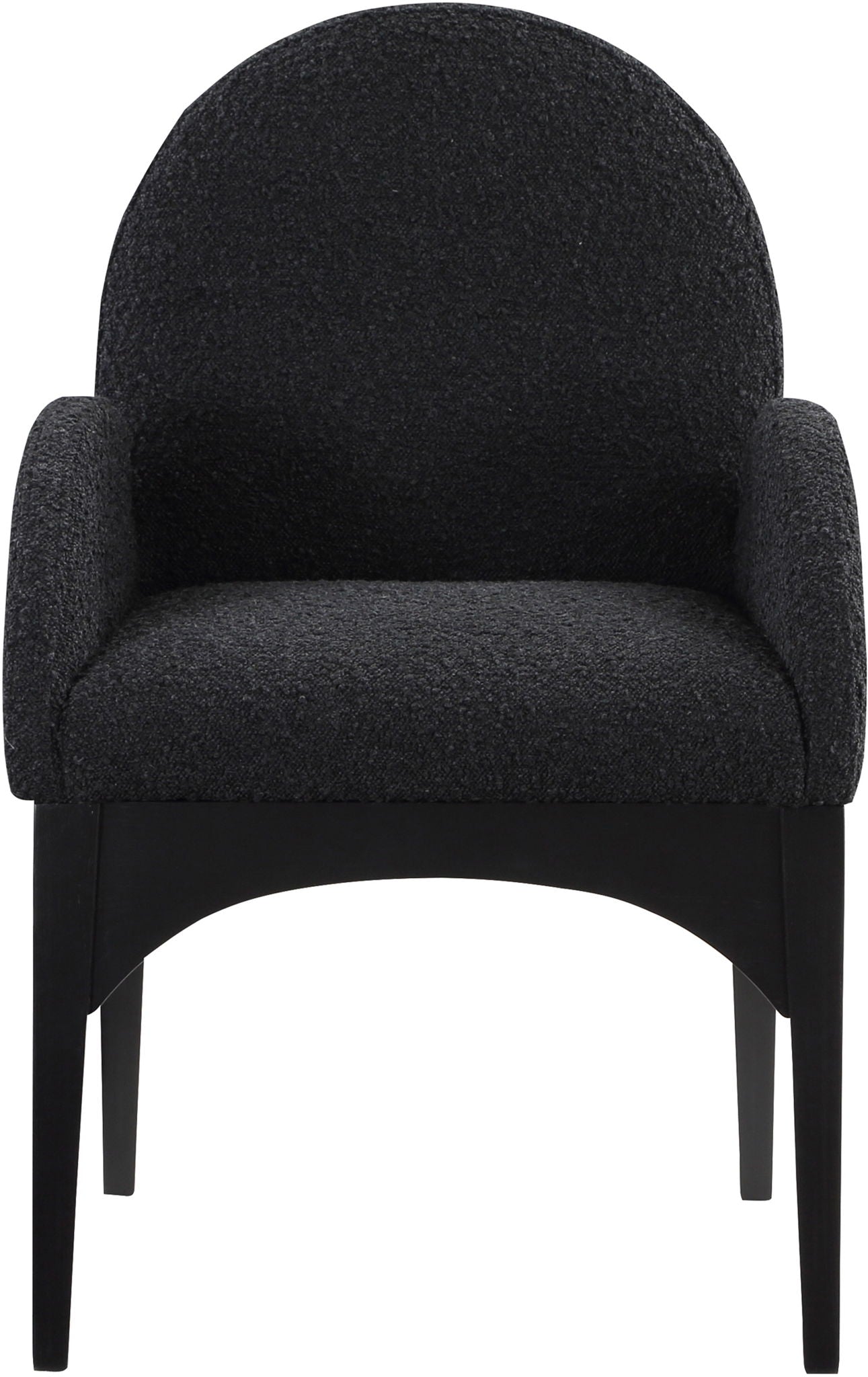 Waldorf - Boucle Dining Arm Chair With Black Legs