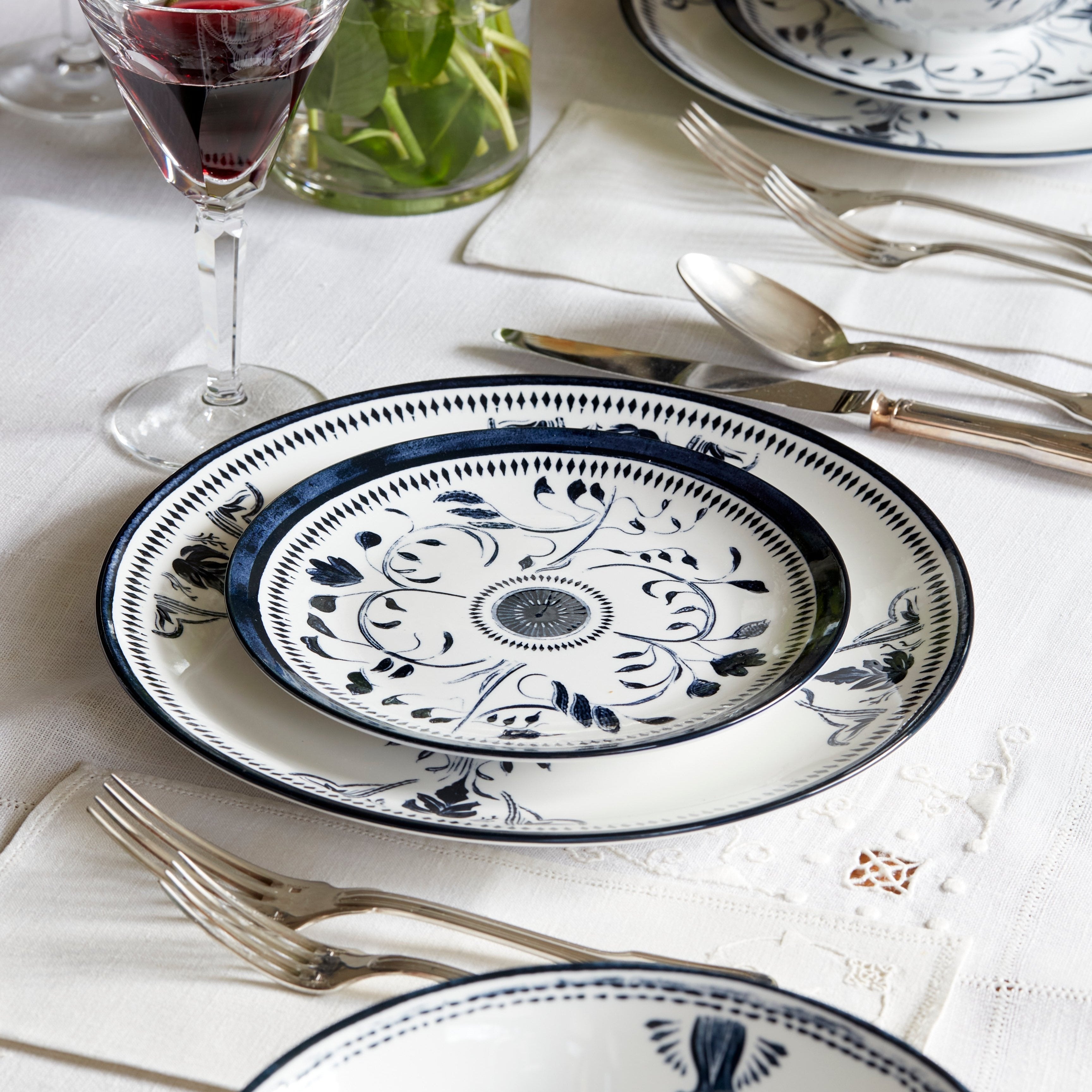 Bruges Porcelain Dinner Plate - Blue