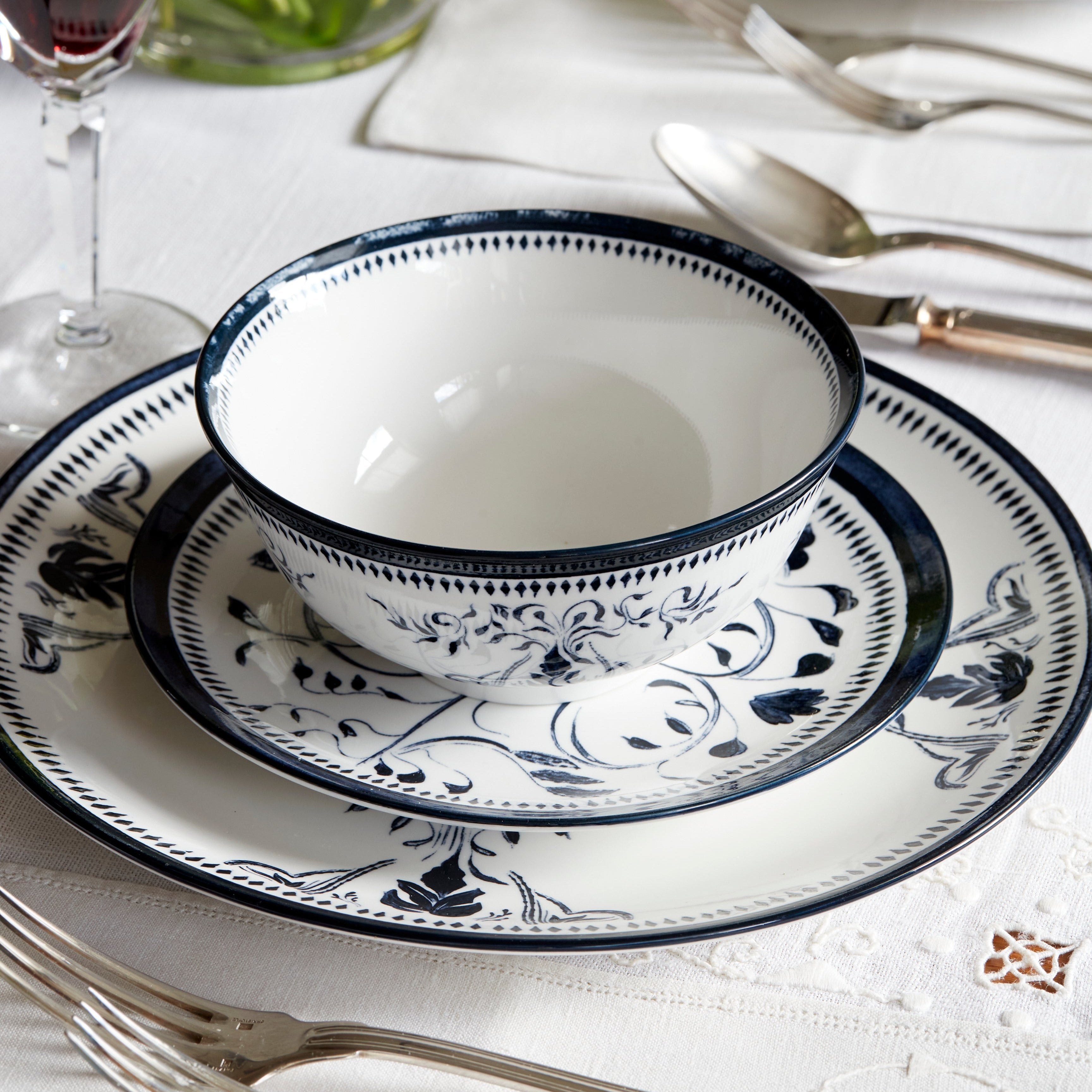 Bruges Porcelain Bowl - Blue
