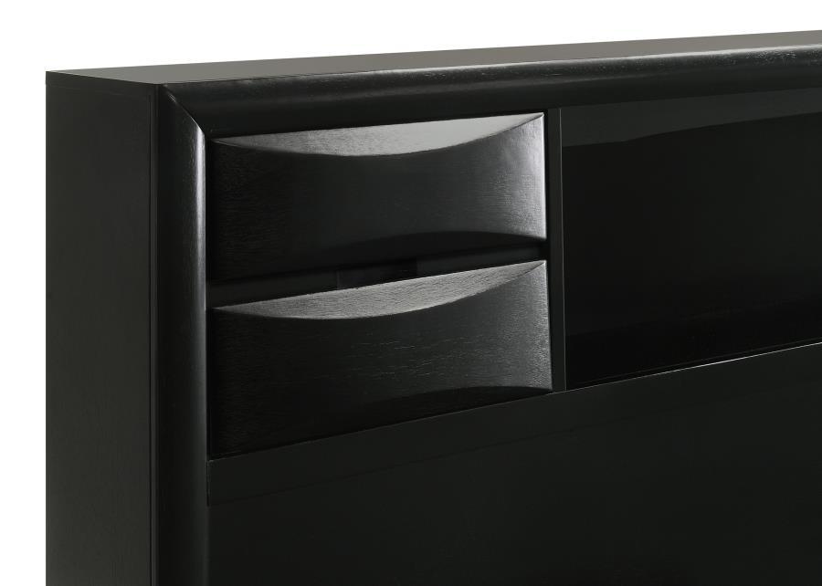 Briana - Wood Storage Bookcase Bed