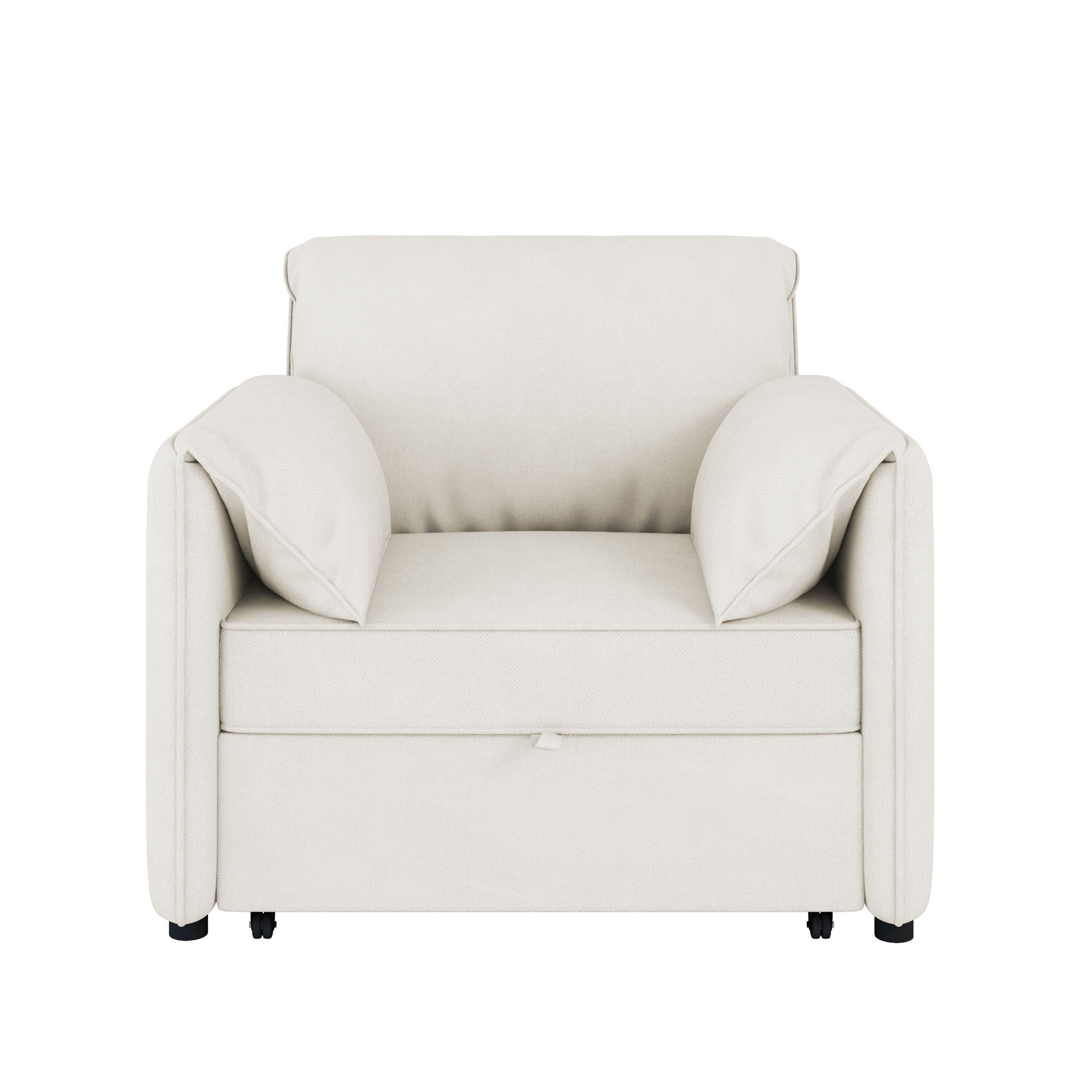 Convertible Pull Out Sofa Bed, 3 In 1 Convertible Sleeper Chair Adjustable Backrest With Thicked Cushions