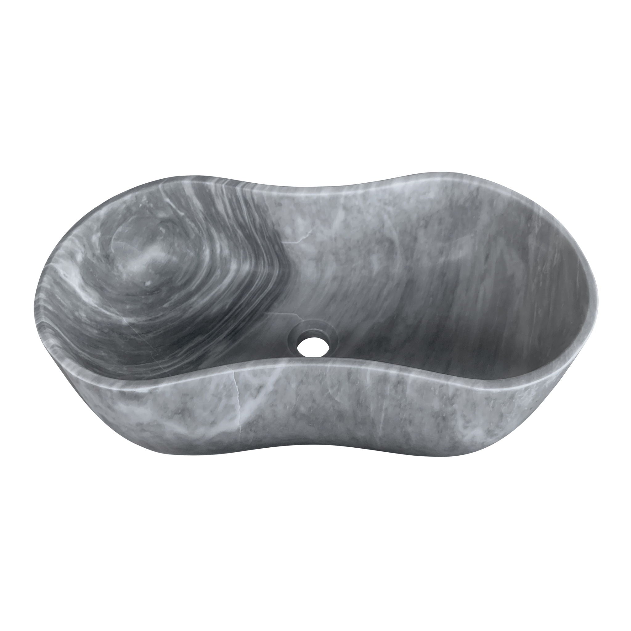 Bathroom Vessel Sink With Wavy Design