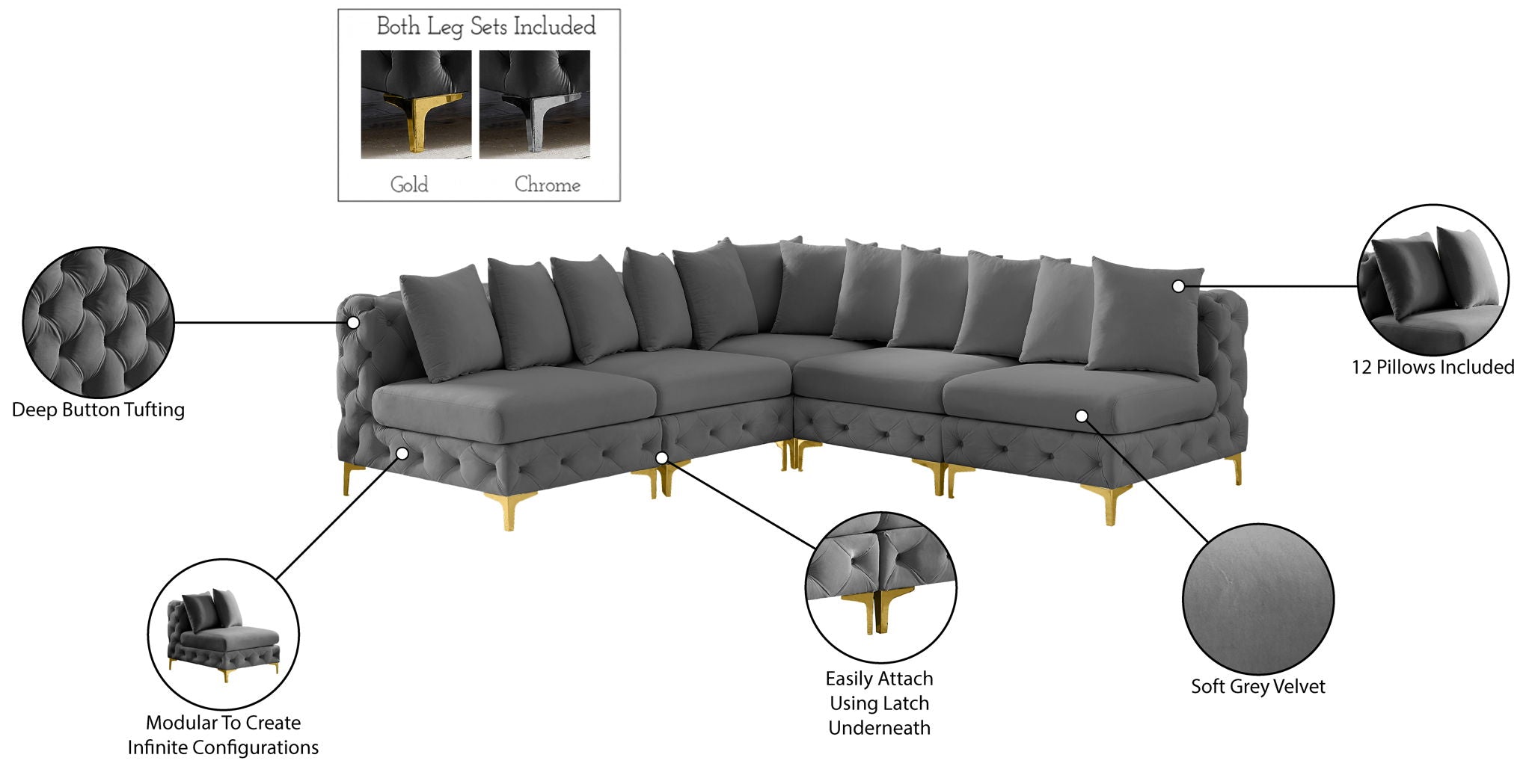 Tremblay - 5 Piece Modular Sectional