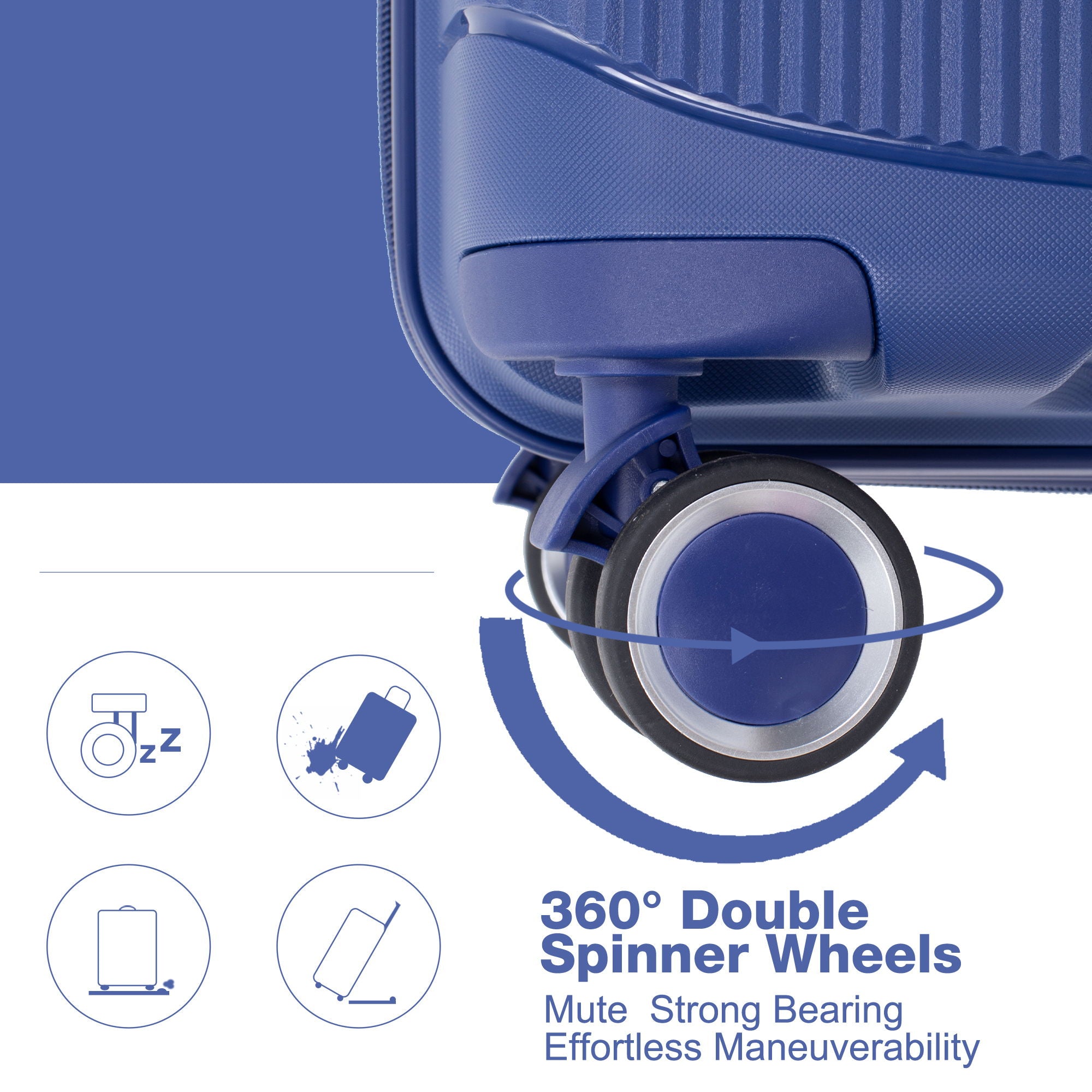 Expandable Hardshell Suitcase Double Spinner Wheels Luggage Sets