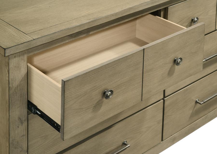 Hazlewood - 6-Drawer Bedroom Dresser Cabinet - Vineyard Oak