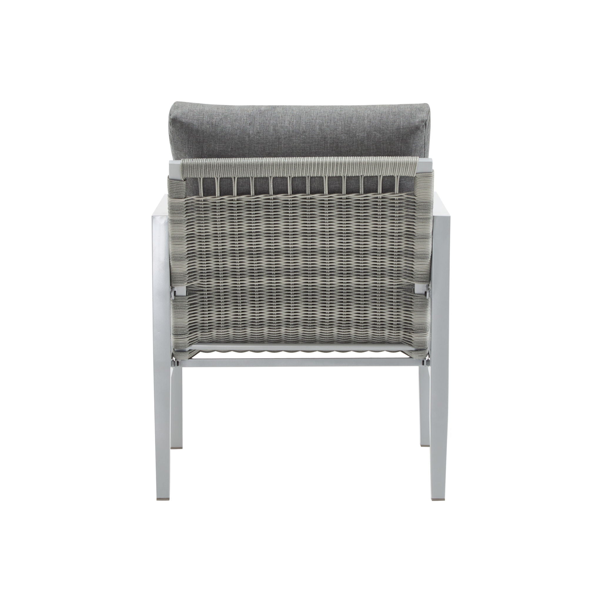Modern Lounge Chair With Rope Accents And Cushions