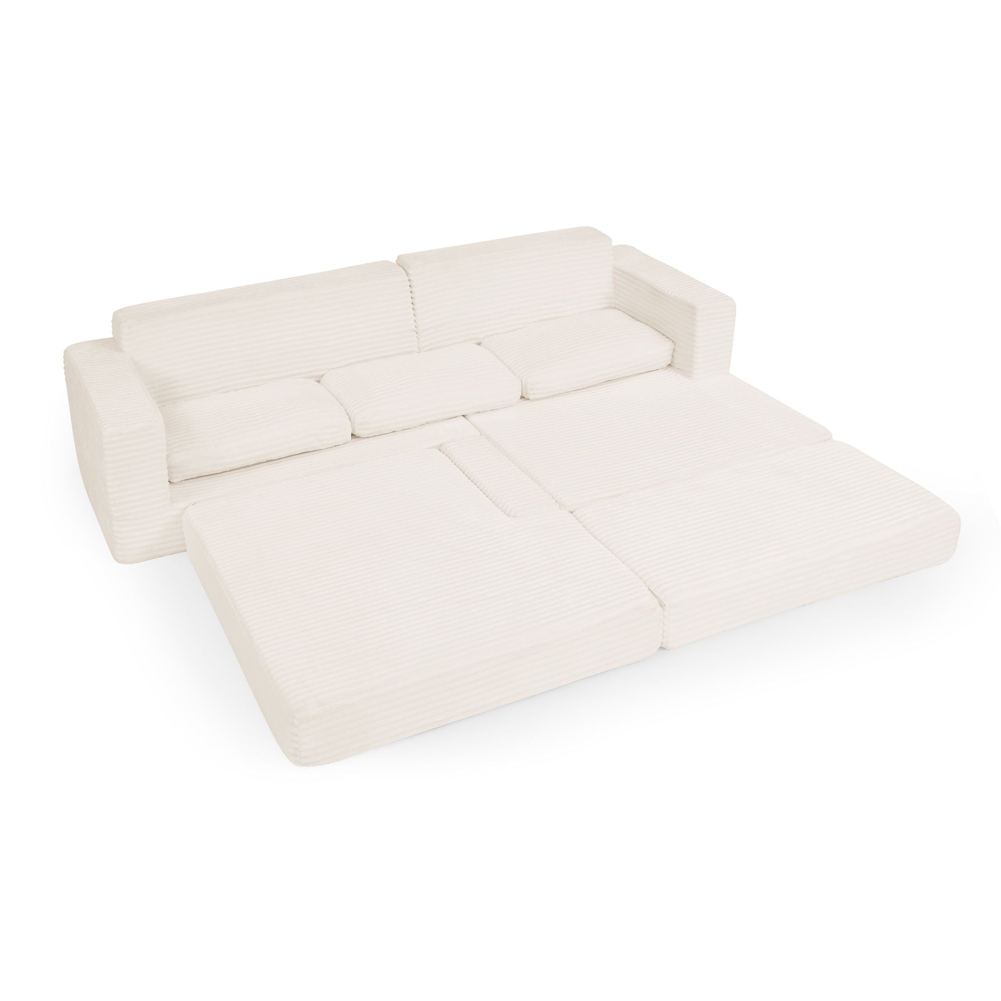 Modern Minimalist L Shape Modular Sectional Sofa, Couch