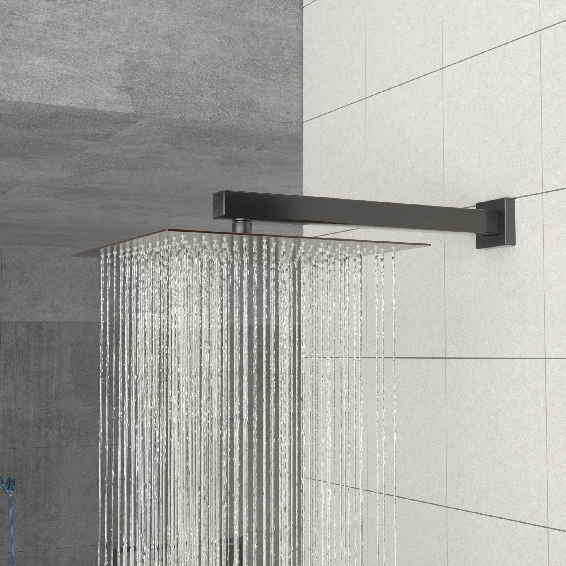 10" Square Rainfall Shower Head With Silicone Nozzle - Oil-Rubbed Bronze - Best Buy Furniture