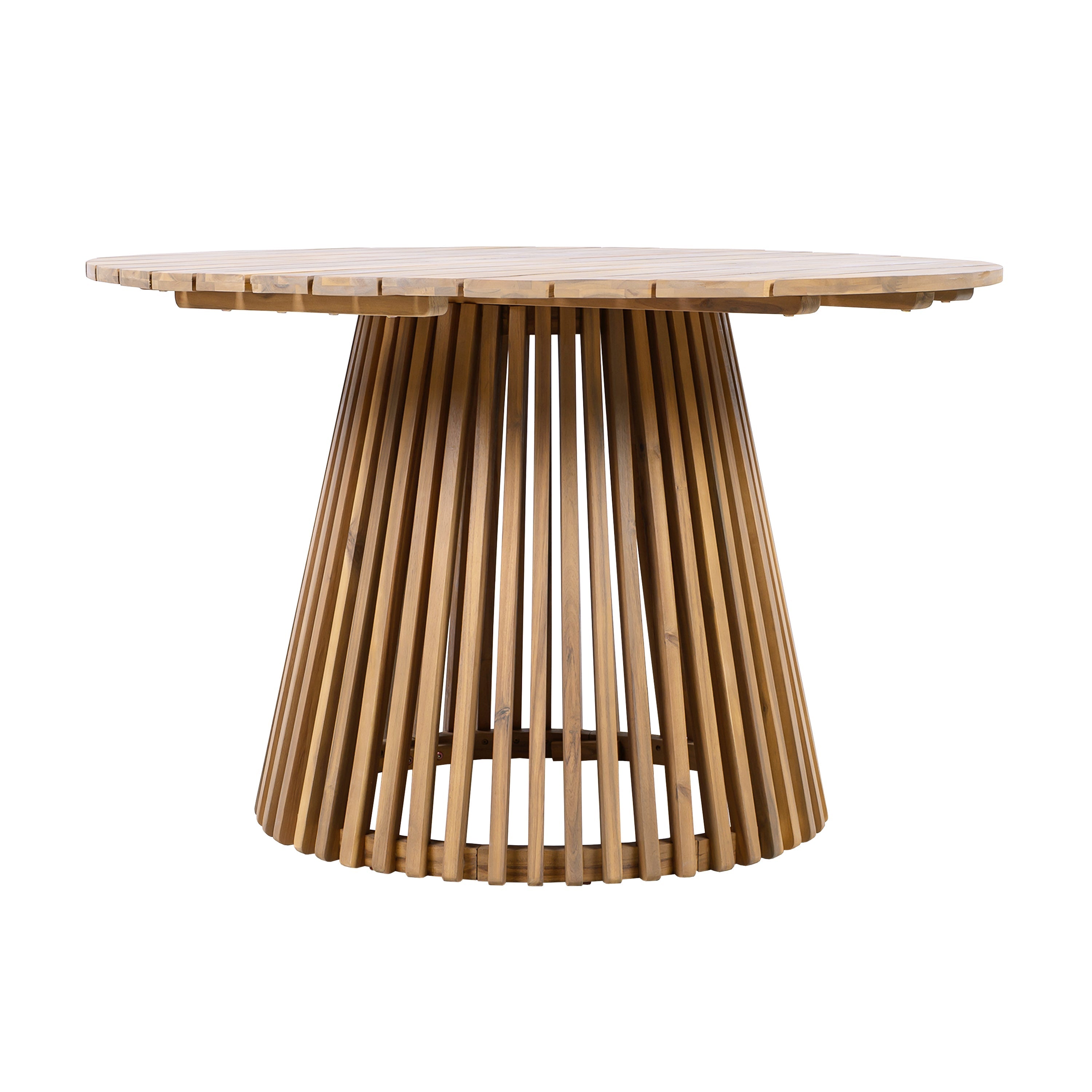 Patio Set Outdoor Acacia Wood Furniture Sets - Braided Dining Chairs and Patio Dining Table