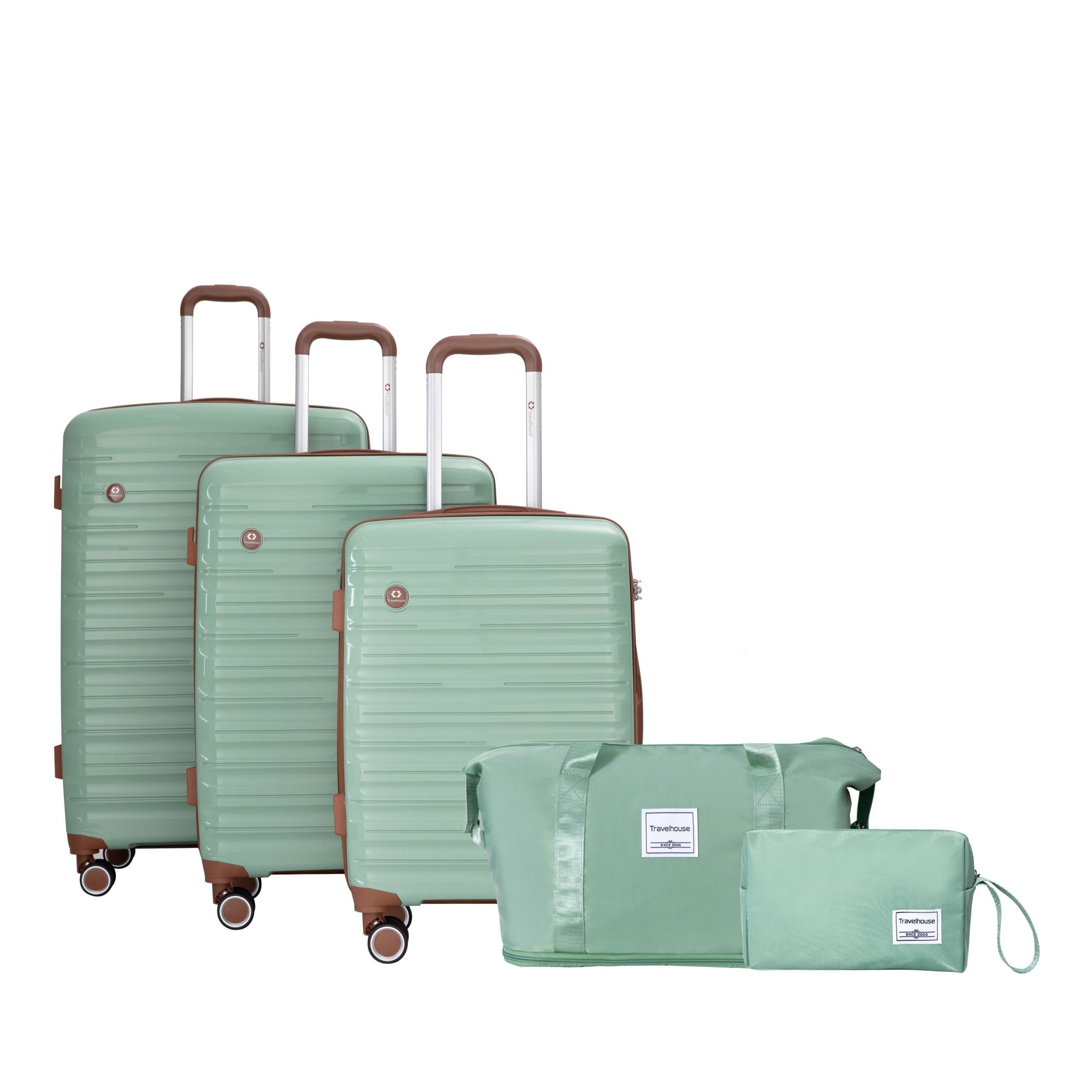 5 Piece Set Hardshell Carry On Luggage Set With Tsa Lock