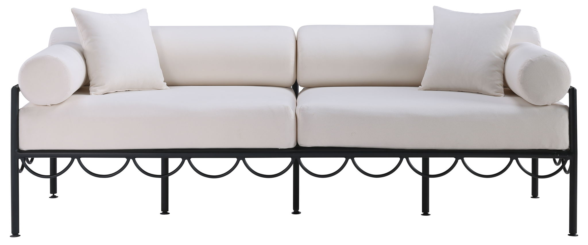 Portofino - Resilient Water Repellent Fabric 85.75" Upholstered Outdoor Patio Sofa