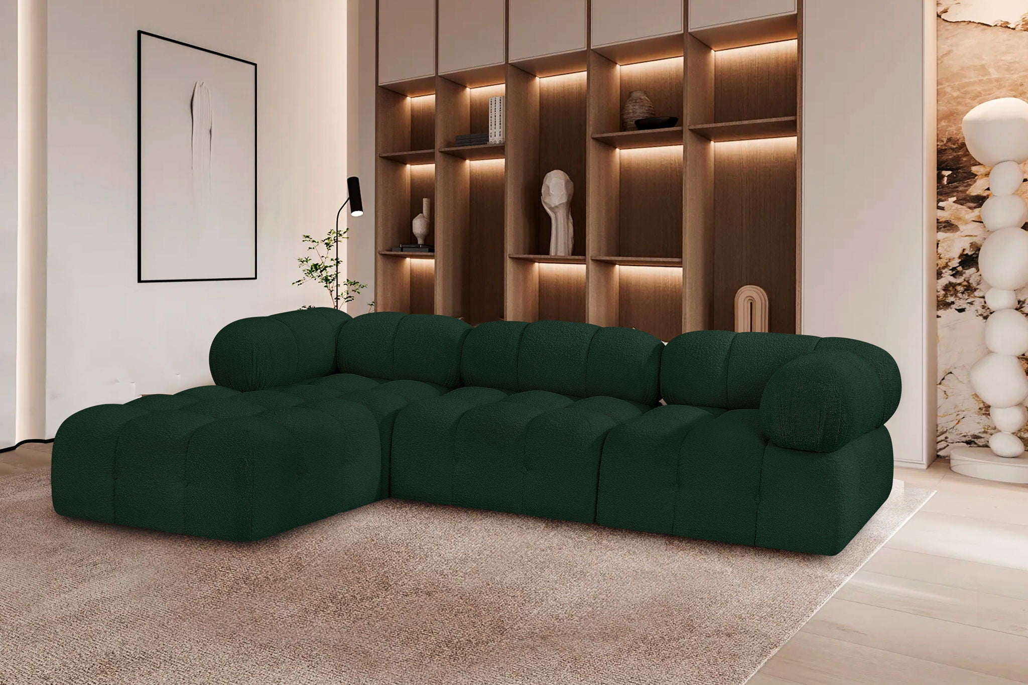 Ames - 4 Piece Fabric Modular Sectional