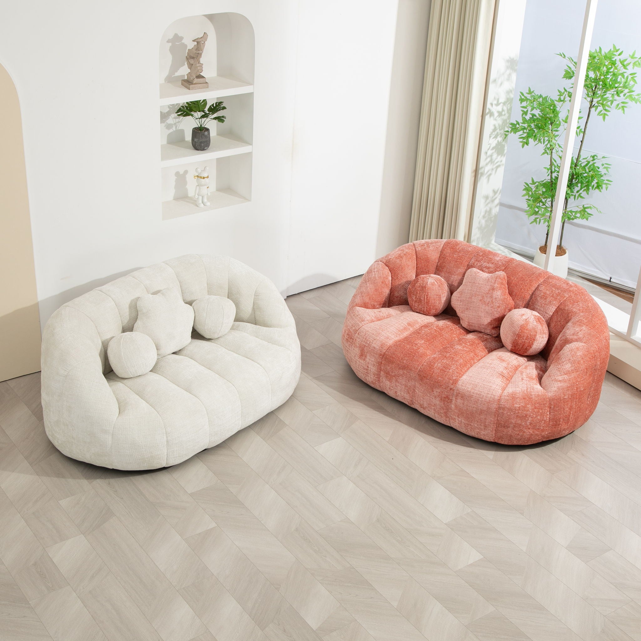 Bean Bag Lazy Sofa Durable Comfort Lounger High Back Bean Bag Chair Couch