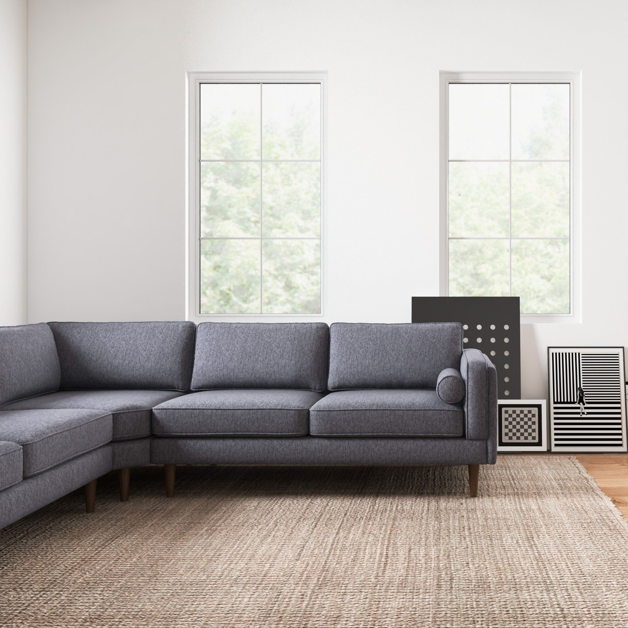 Amber - Velvet Corner Sectional Sofa