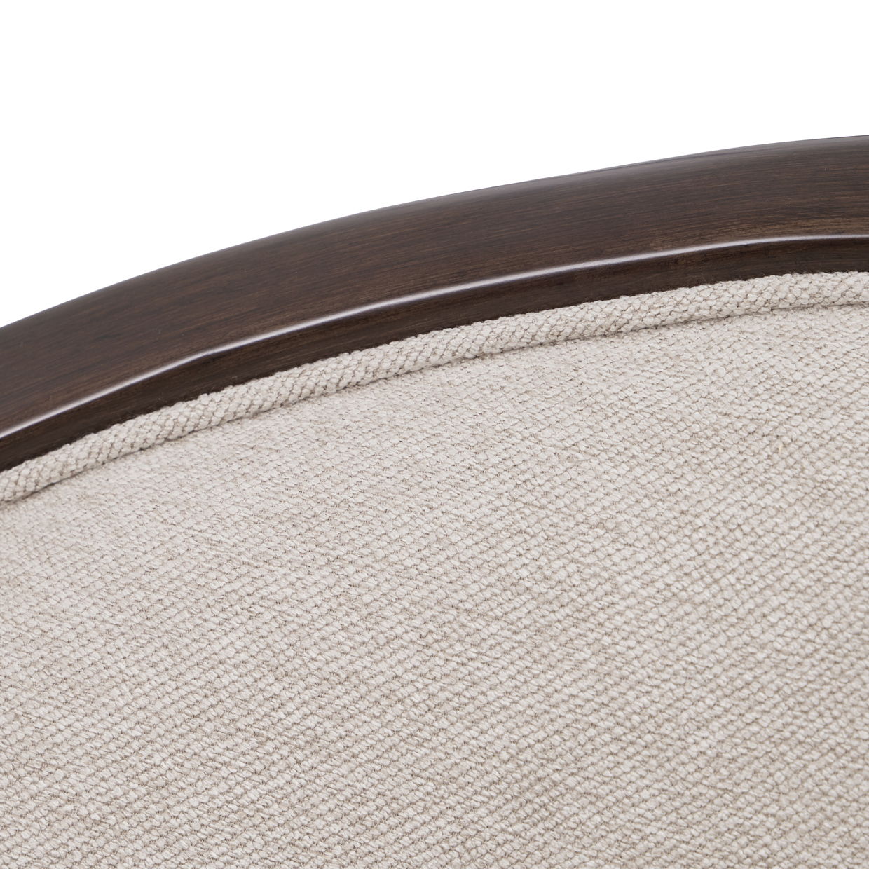 Camellia Field - 3-Piece Chenille Sofa - Beige / Dark Brown