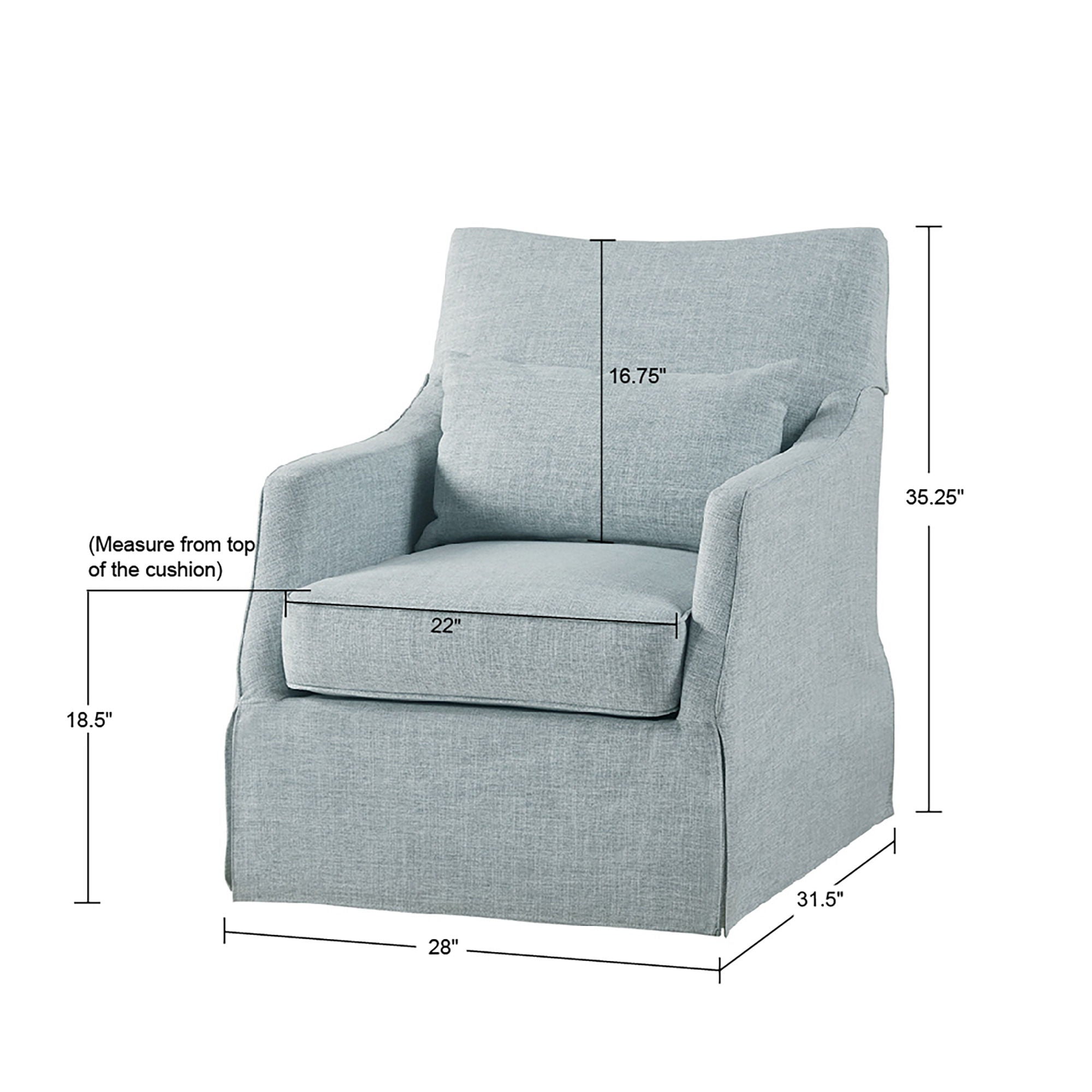 Traditional Design London Skirted Swivel Chair - Best Buy Furniture