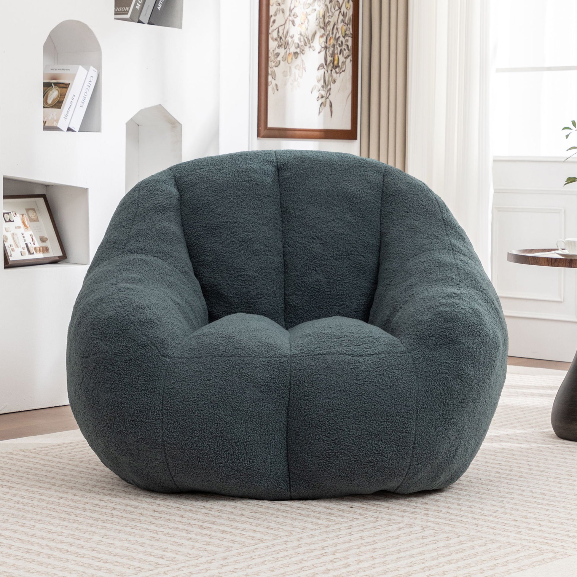 Comfy Bean Bag Chair With Memory Foam Filler, Tufted Soft - Best Buy Furniture