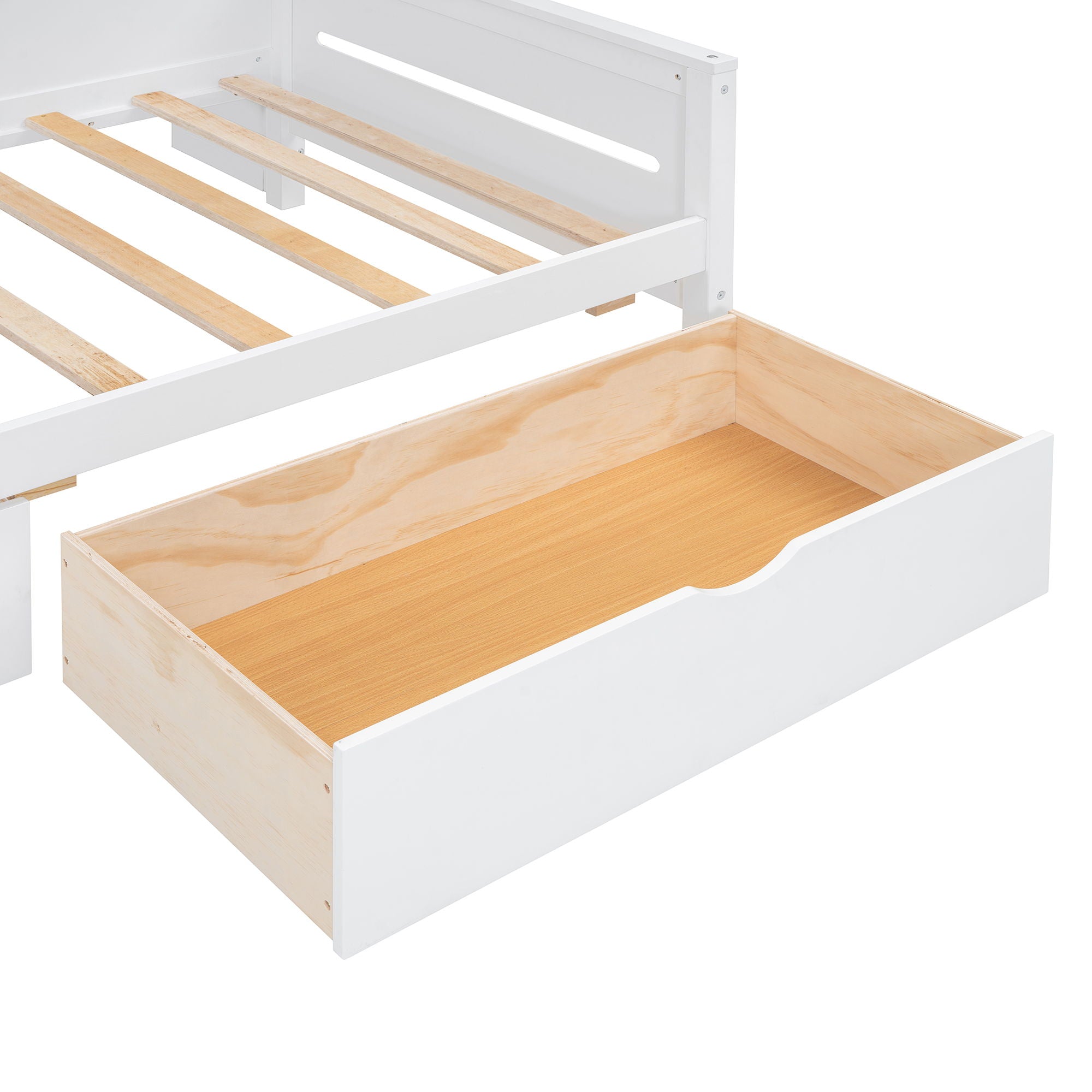 Daybed With Glass Door Storage Cabinets, Built In LED Lighting And Shelves