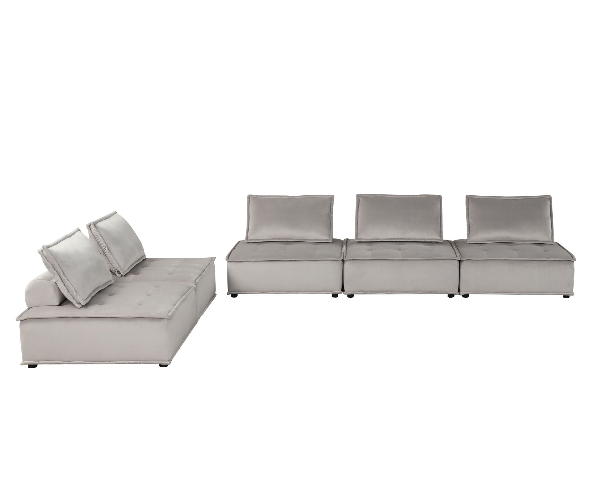 Anna - Soft Velvet Modular Sofa