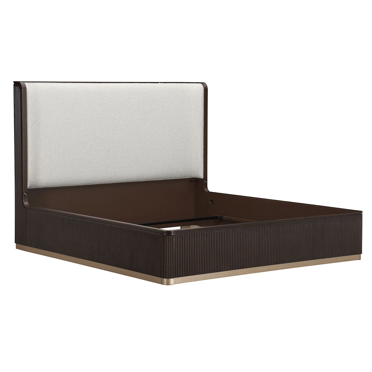 West Kensington - Eastern King Bed - Buff / Medium Espresso