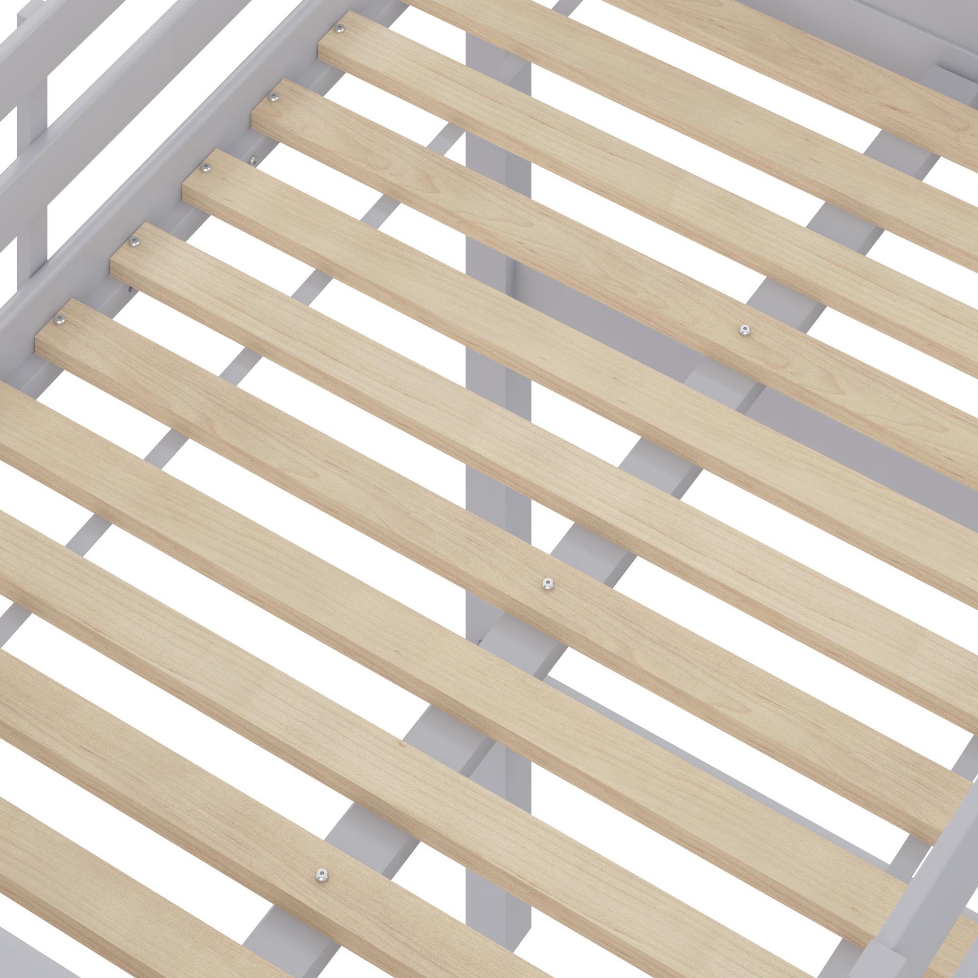 Denver - Full Size Loft Bed, Spacious Under Bed Space, Ladder & Guardrails - Gray