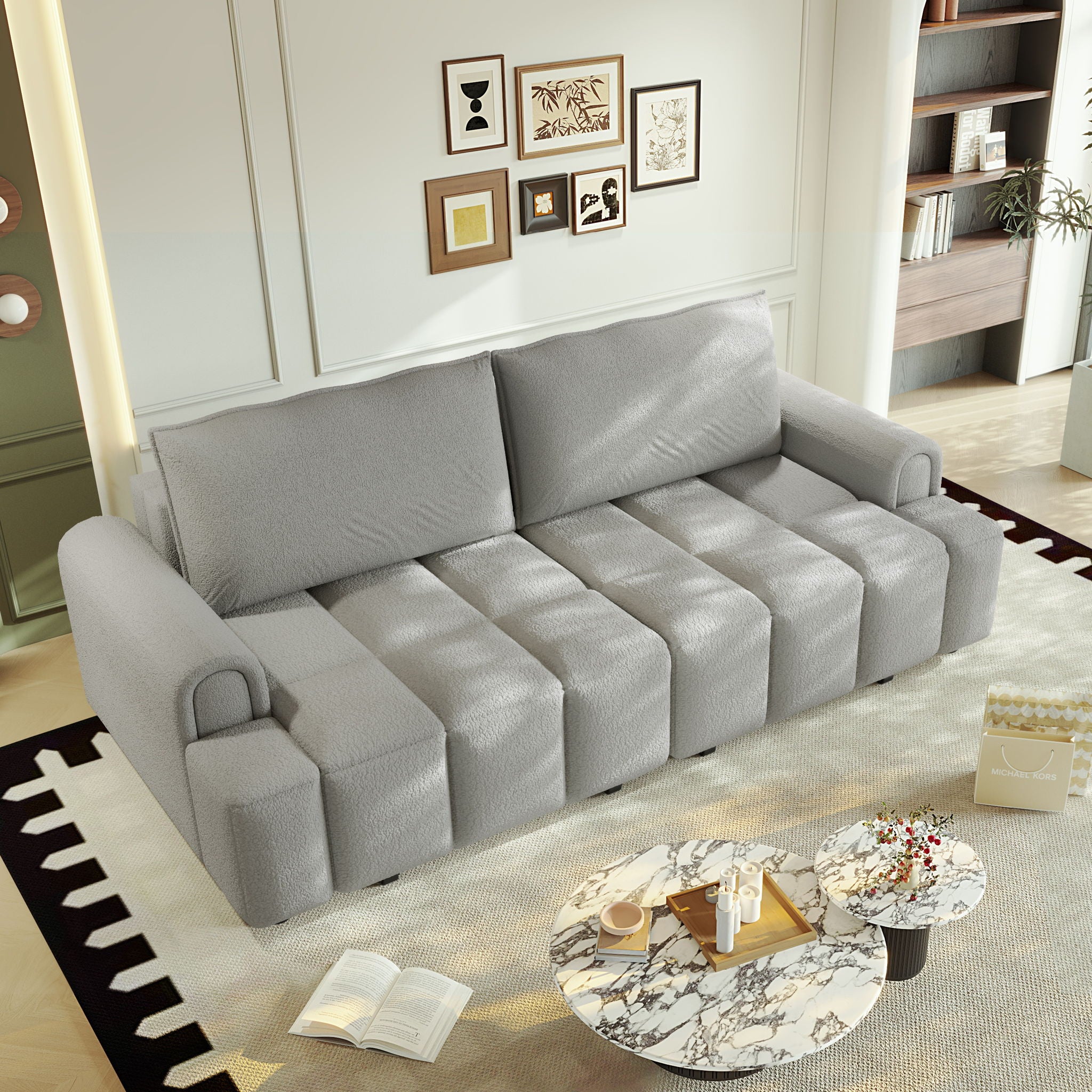 4 Seater Modern Couch With Seats Storage