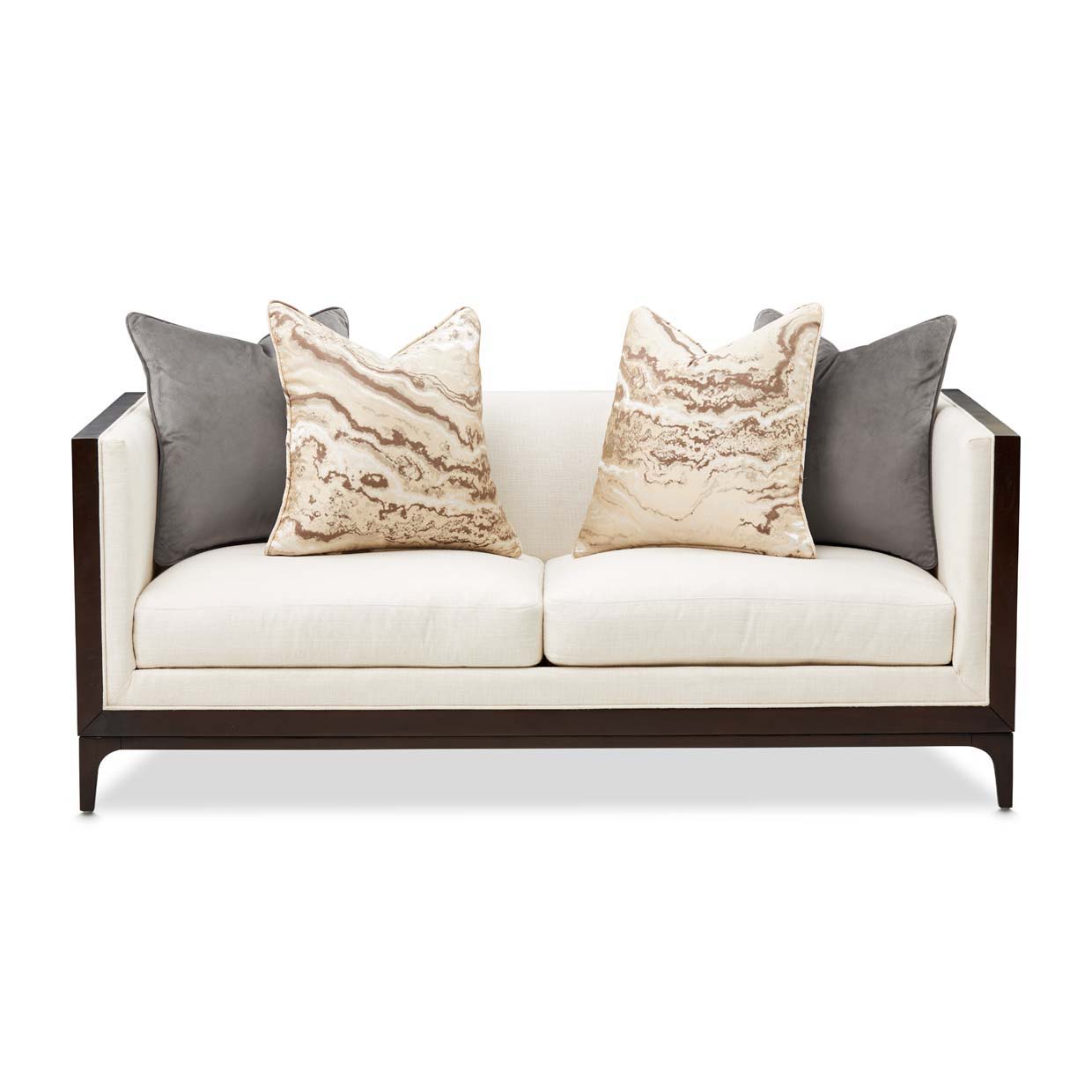 Belmont Place - Loveseat - Cream / Espresso