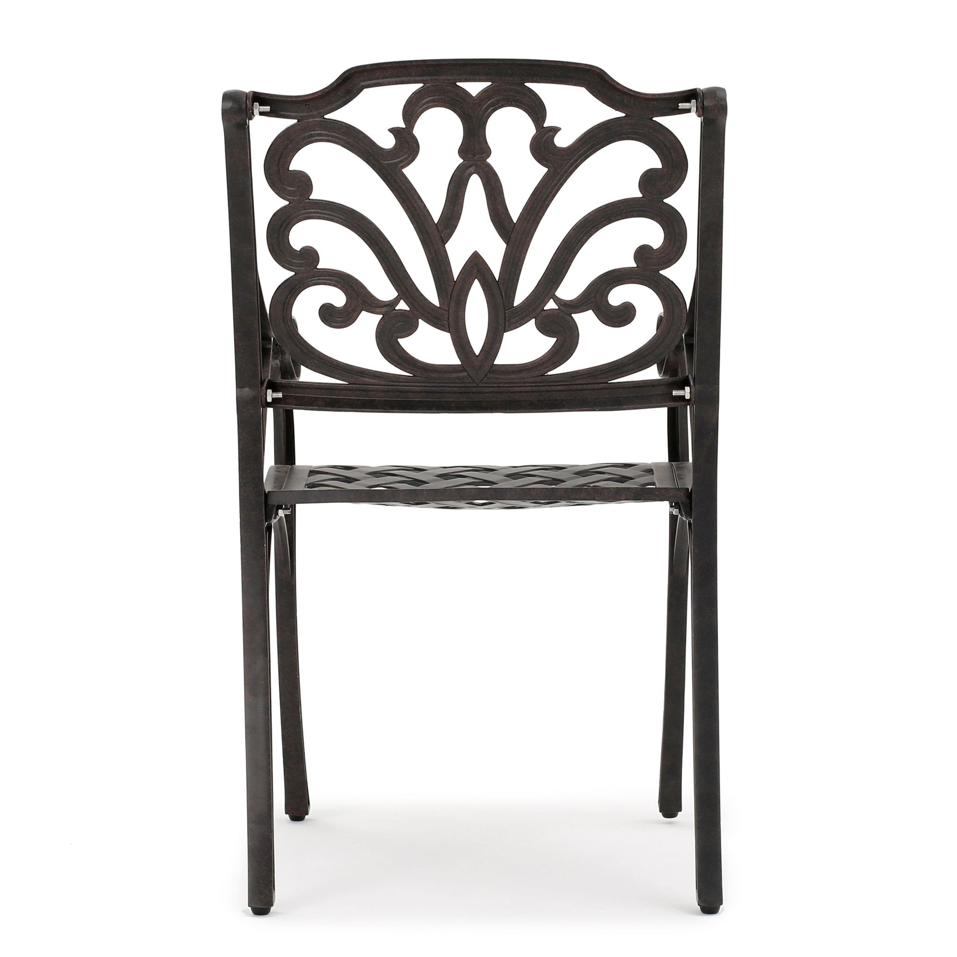 Patio Cast Aluminum Outdoor Dining Chairs (Set of 2) - Bronze - Best Buy Furniture