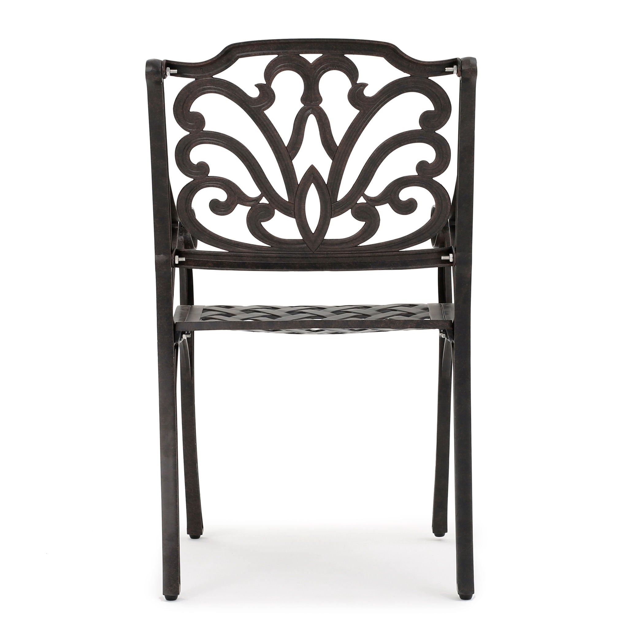 Patio Cast Aluminum Outdoor Dining Chairs (Set of 2) - Bronze - Best Buy Furniture