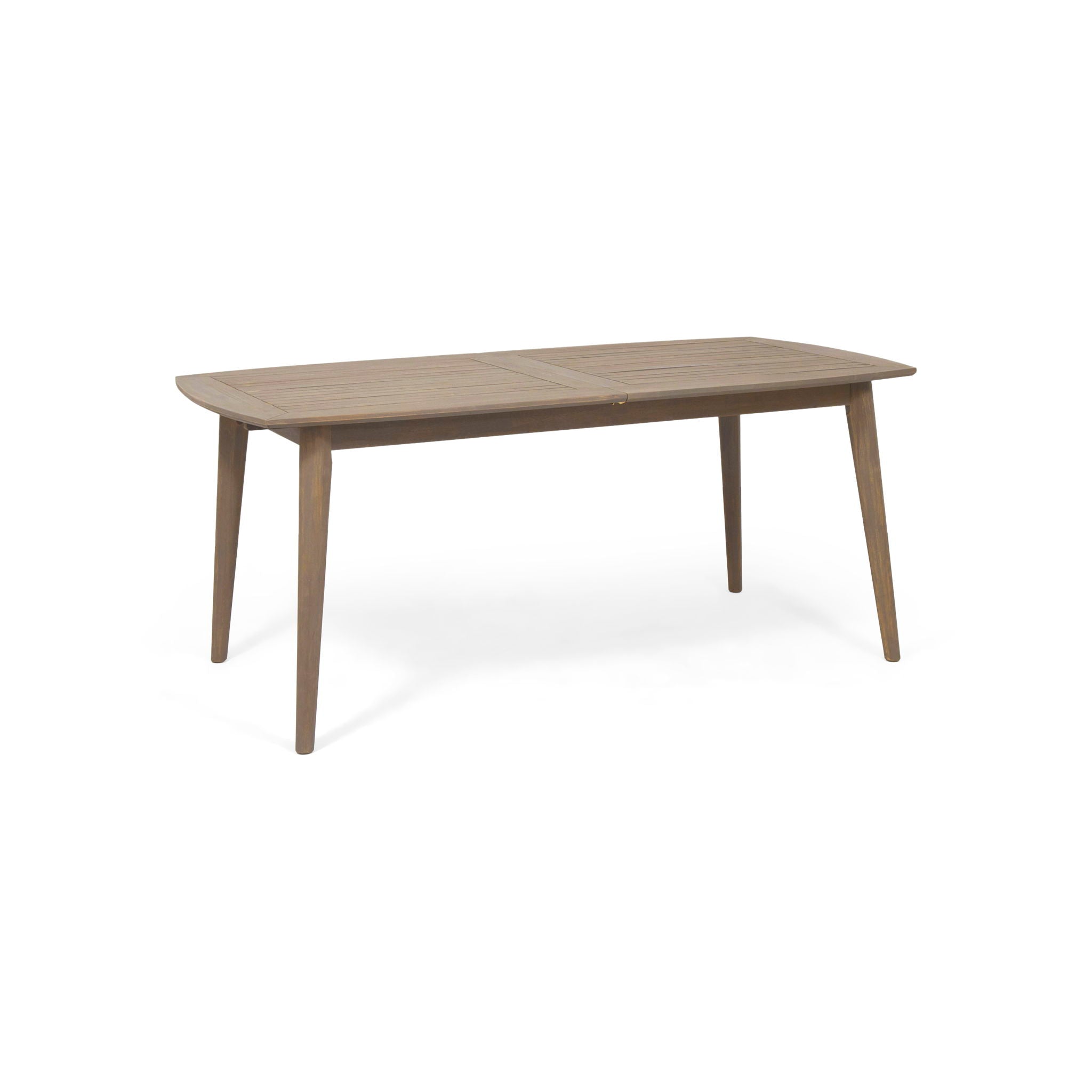 Modern Outdoor Dining Set With Expandable Acacia Wood Table