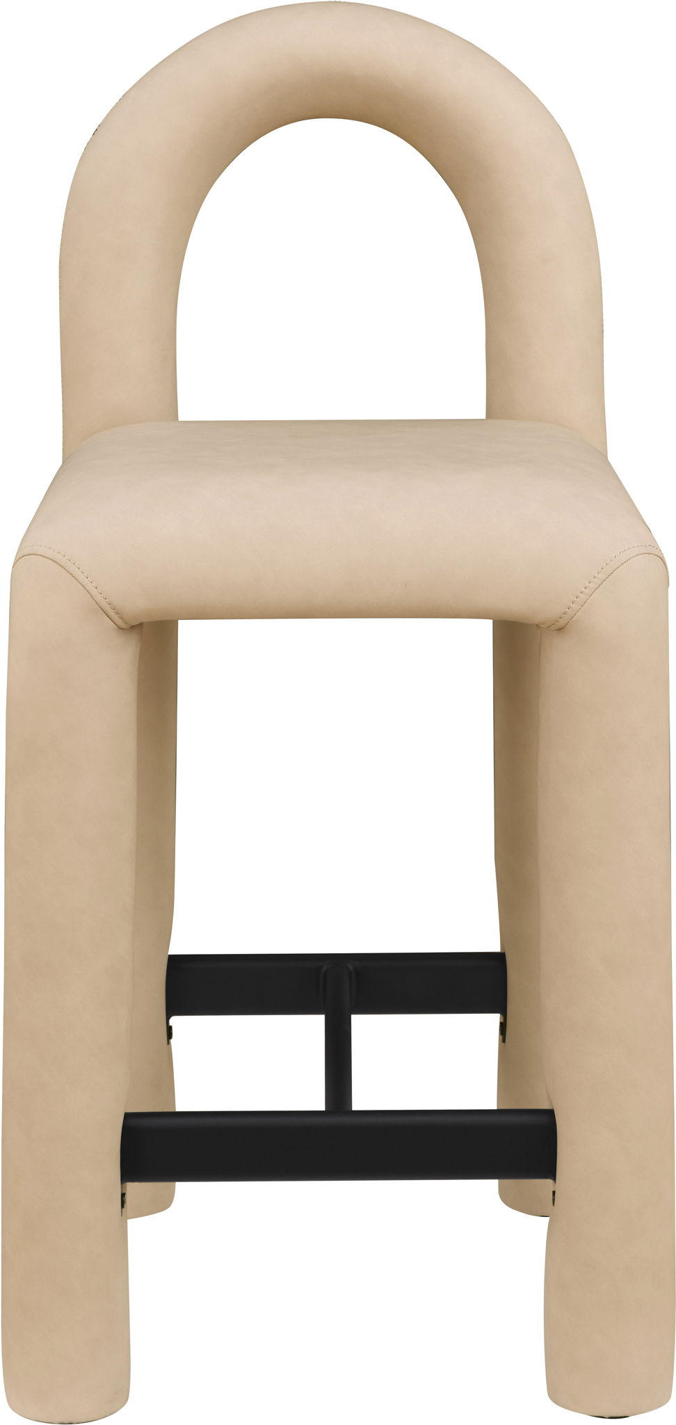 Amari - Vegan Leather and Boucle Fabric Stool