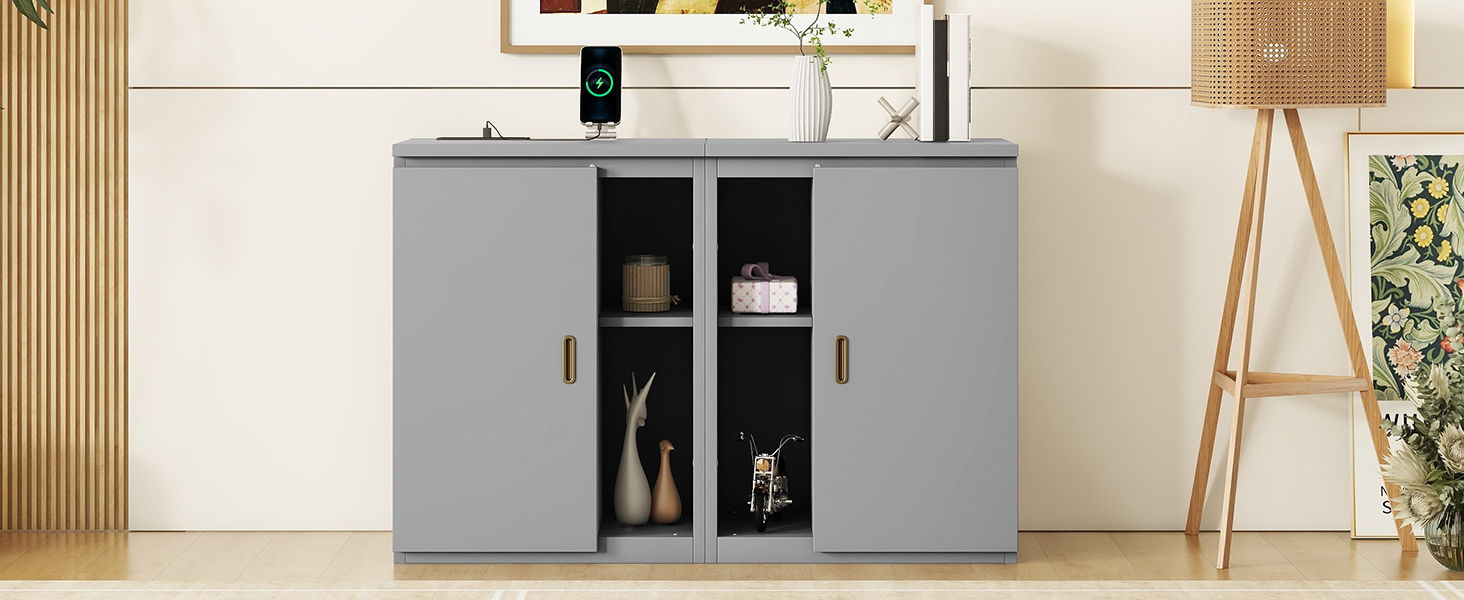 Murphy Bed With Shelves, Cabinets And USB Ports